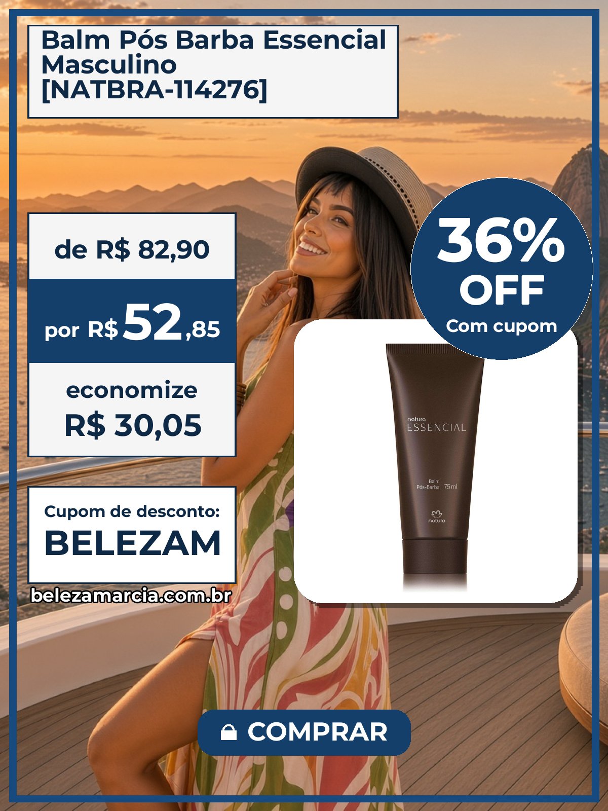 Balm Pós Barba Essencial Masculino [NATBRA-114276]