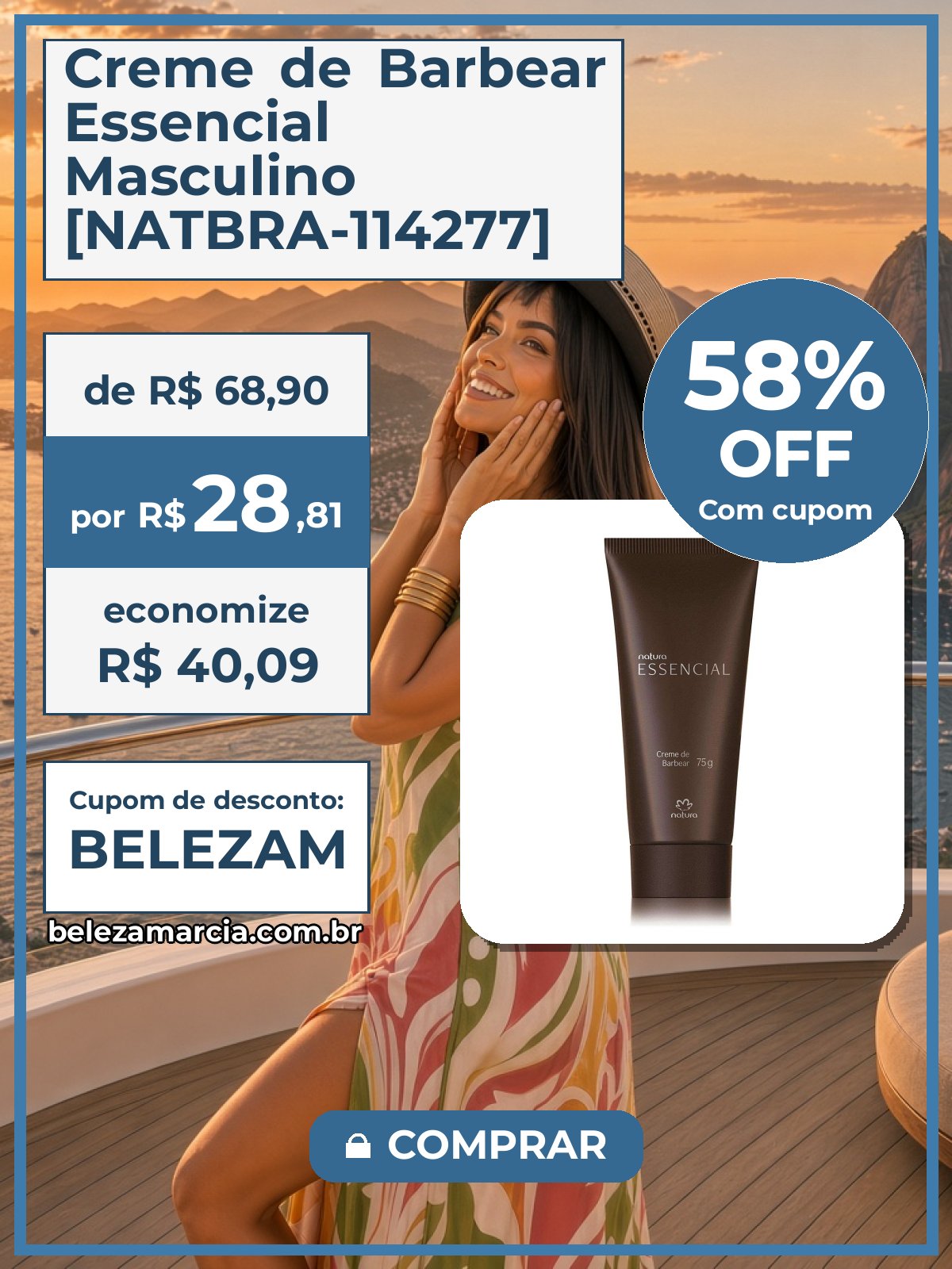 Creme de Barbear Essencial Masculino [NATBRA-114277]