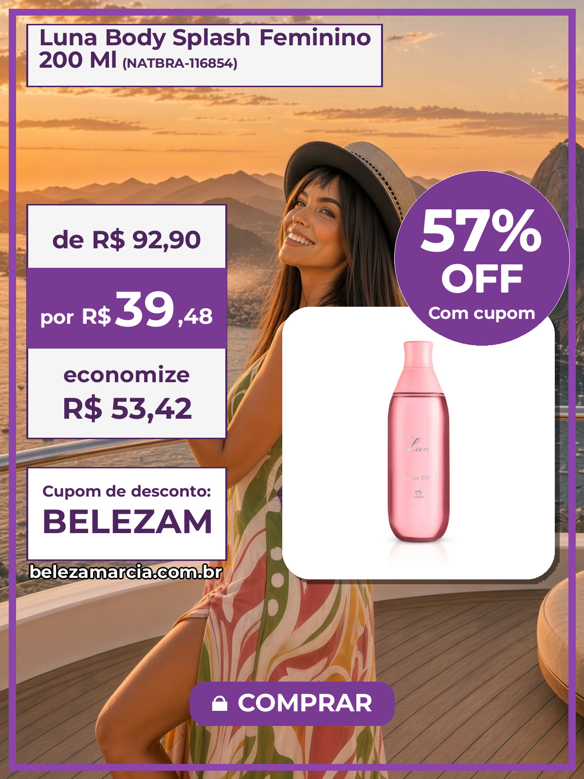 Luna Body Splash Feminino 200 Ml