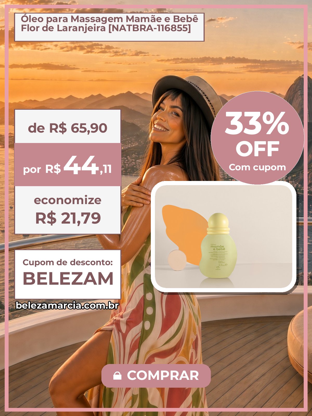 Óleo para Massagem Mamãe e Bebê Flor de Laranjeira [NATBRA-116855]
