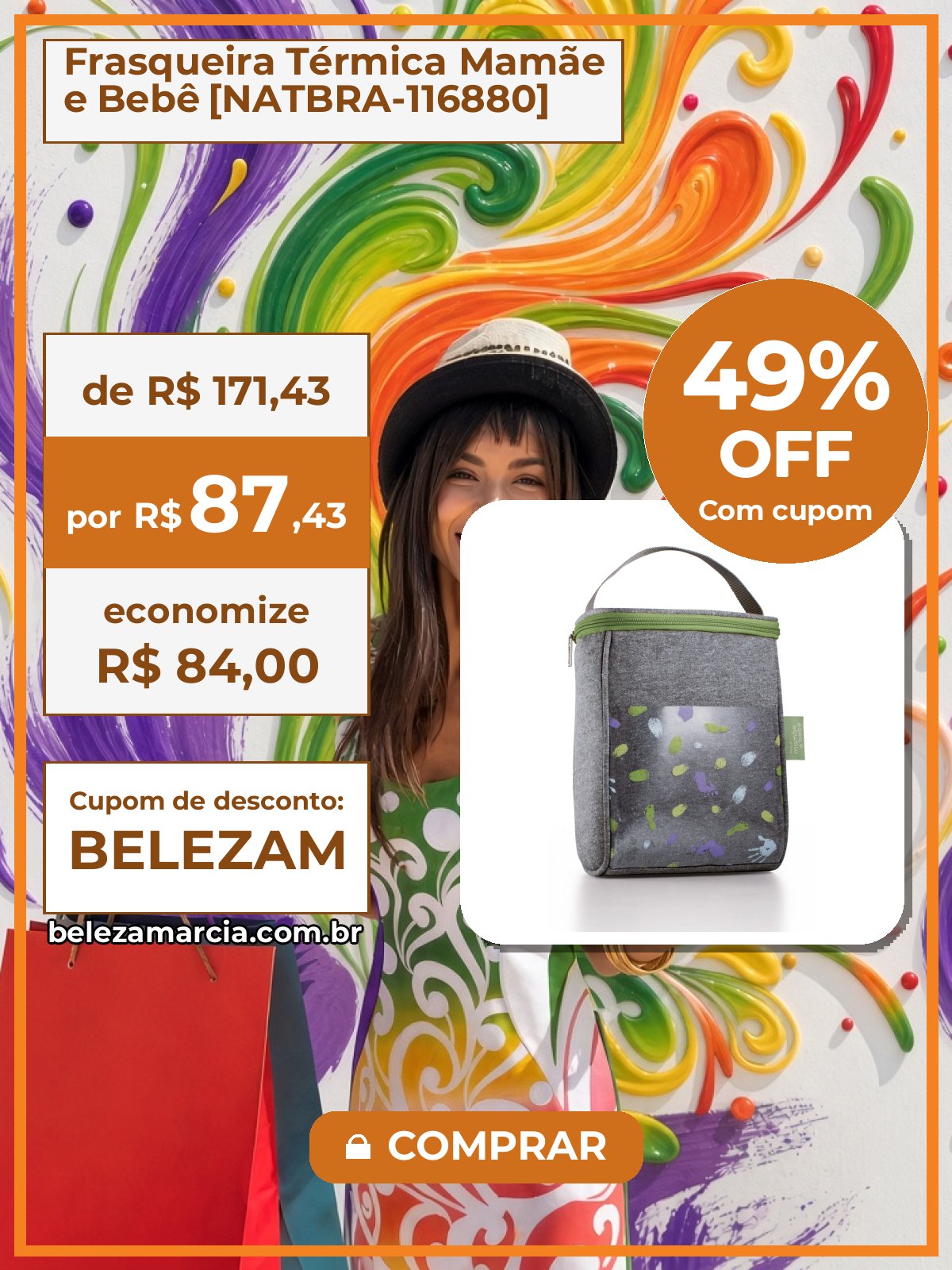 Frasqueira Térmica Mamãe e Bebê [NATBRA-116880]