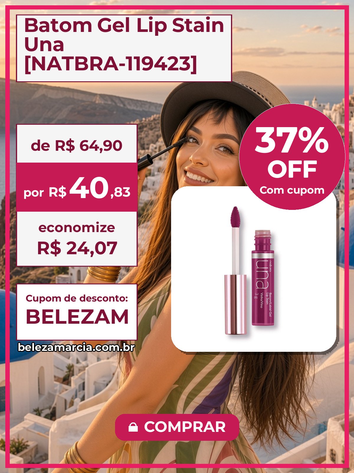 Batom Gel Lip Stain Una [NATBRA-119423]