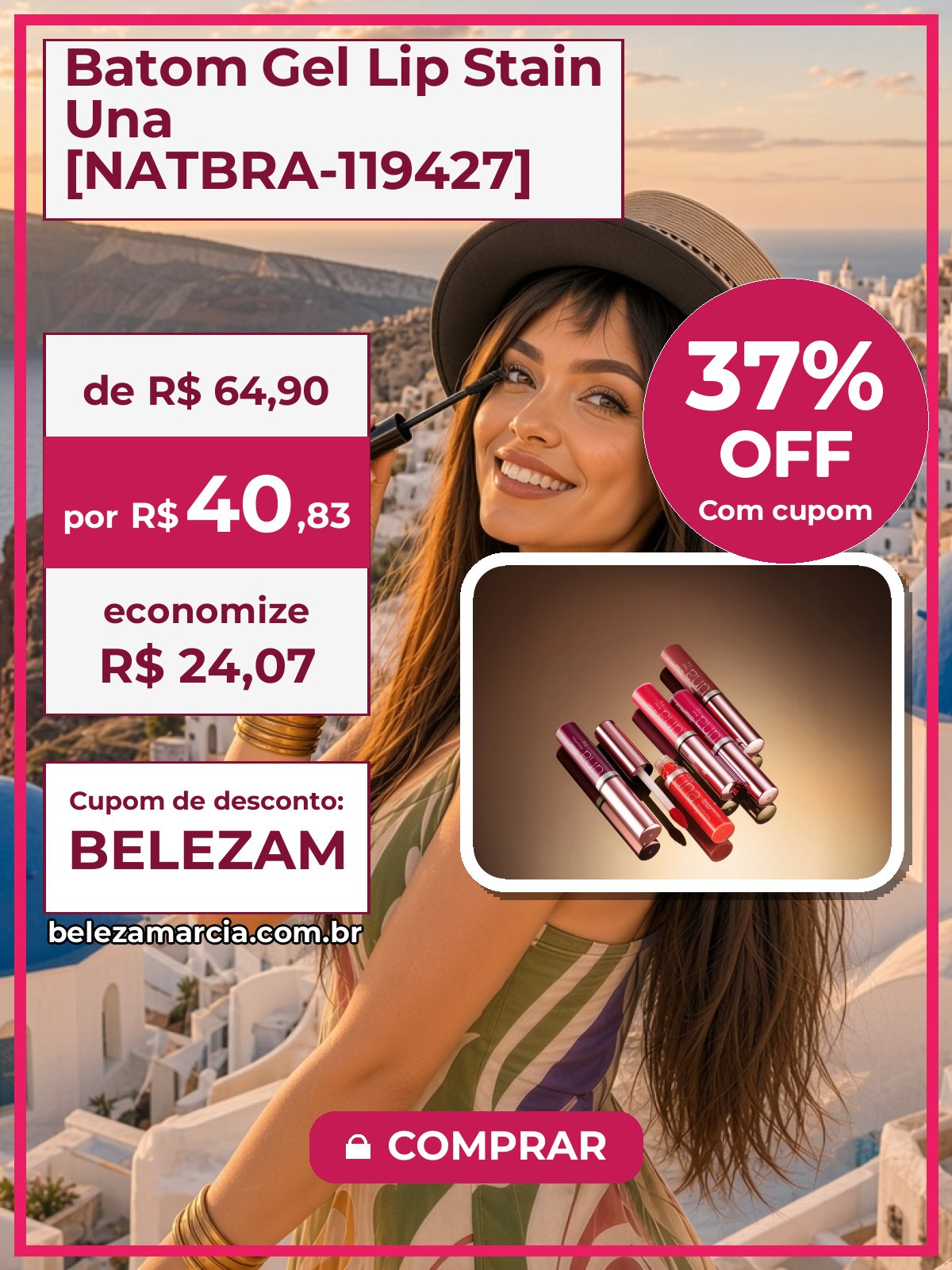 Batom Gel Lip Stain Una [NATBRA-119427]