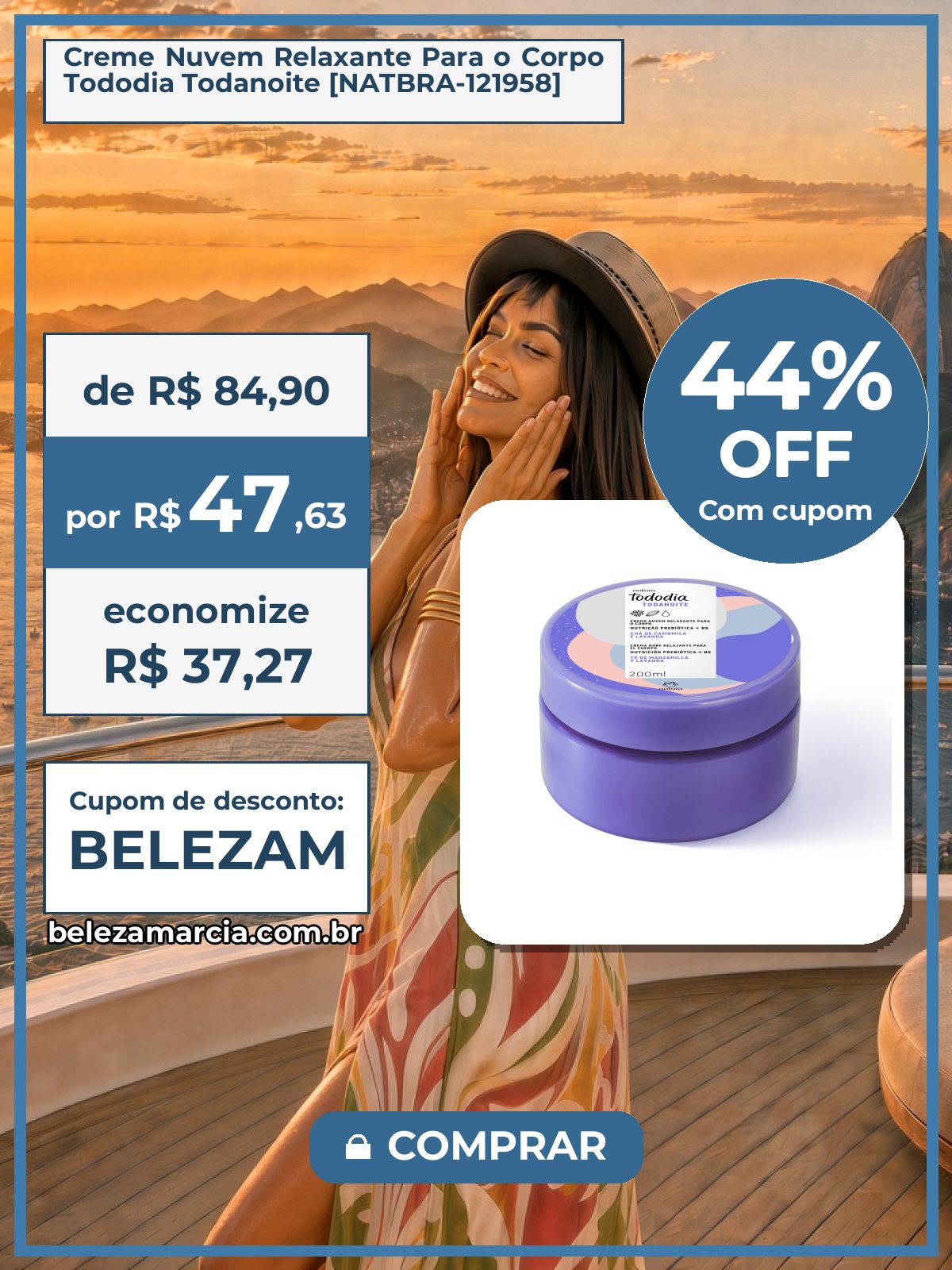 Creme Nuvem Relaxante Para o Corpo Tododia Todanoite [NATBRA-121958]