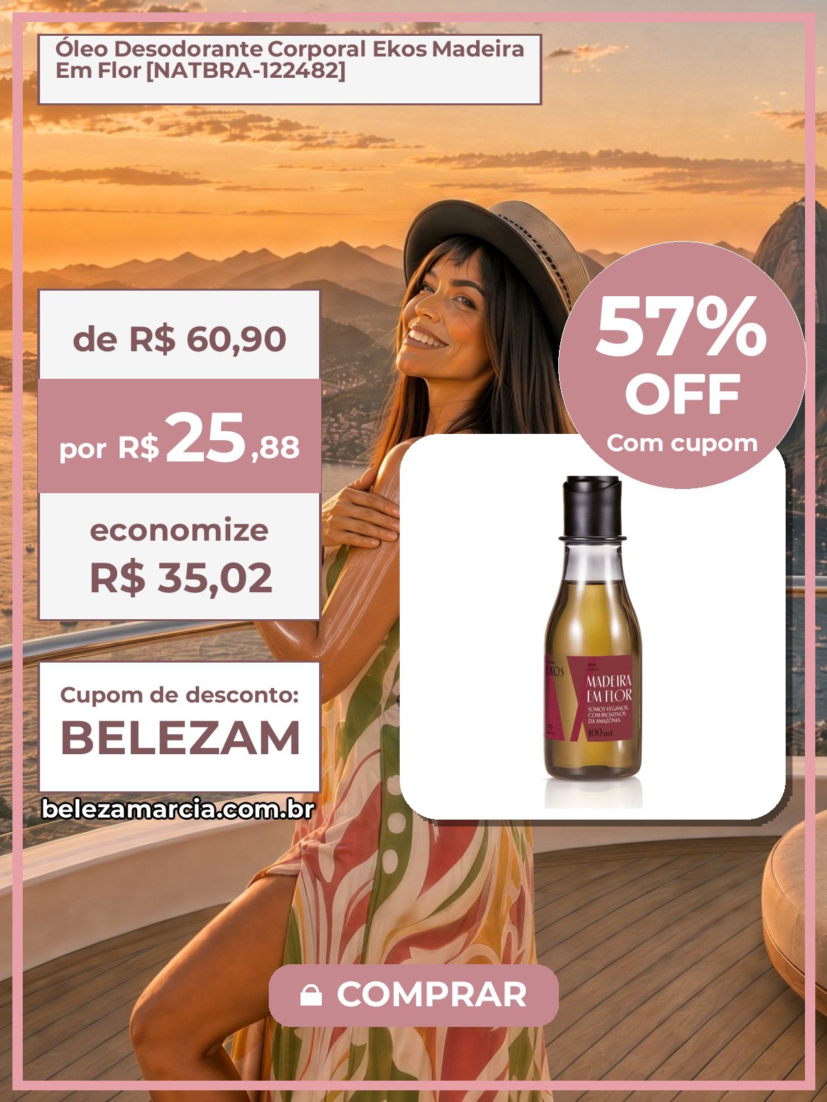 Óleo Desodorante Corporal Ekos Madeira Em Flor [NATBRA-122482]