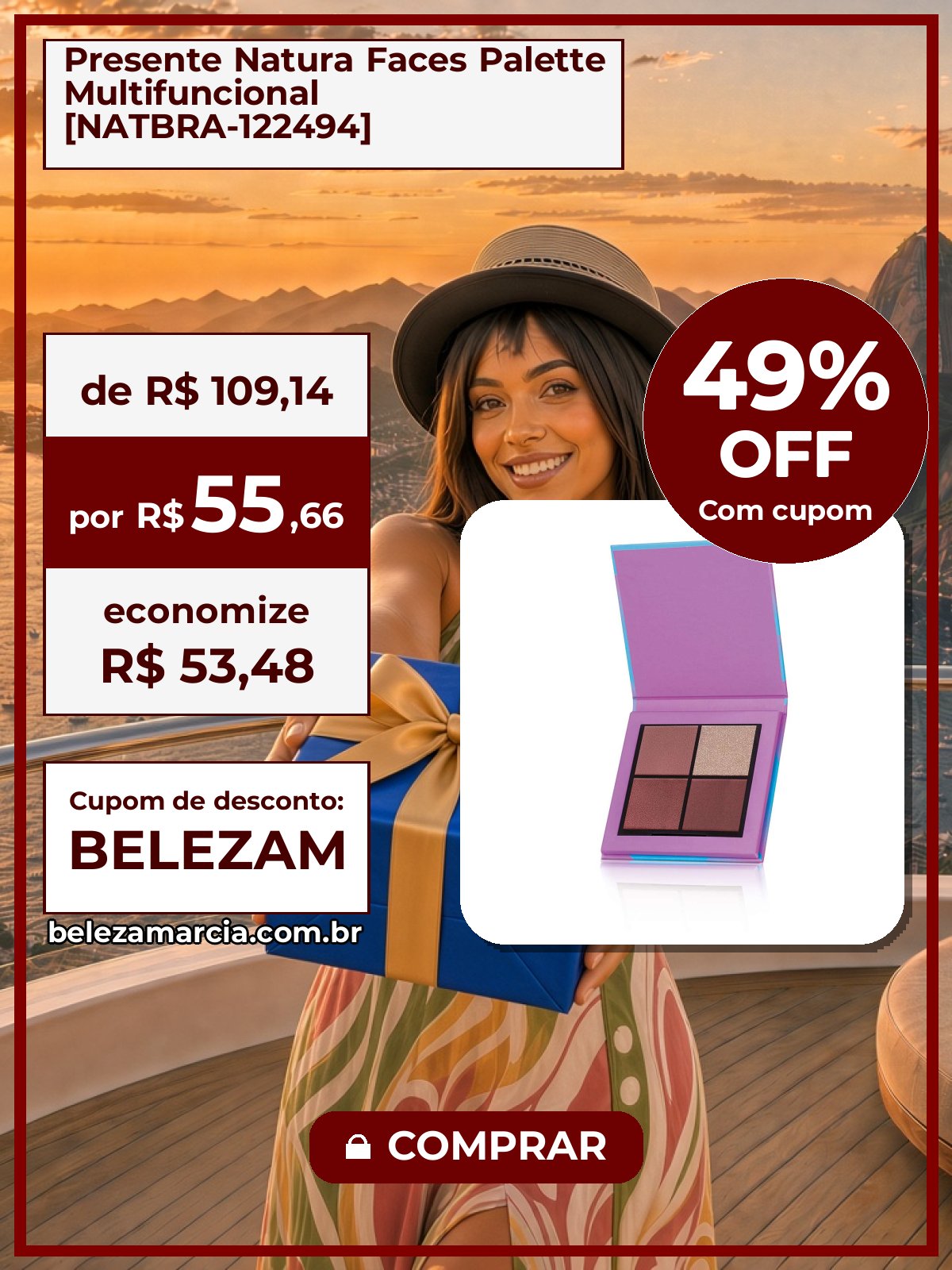 Presente Natura Faces Palette Multifuncional [NATBRA-122494]