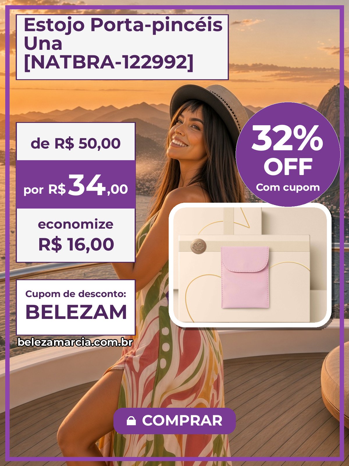 Estojo Porta-pincéis Una [NATBRA-122992]