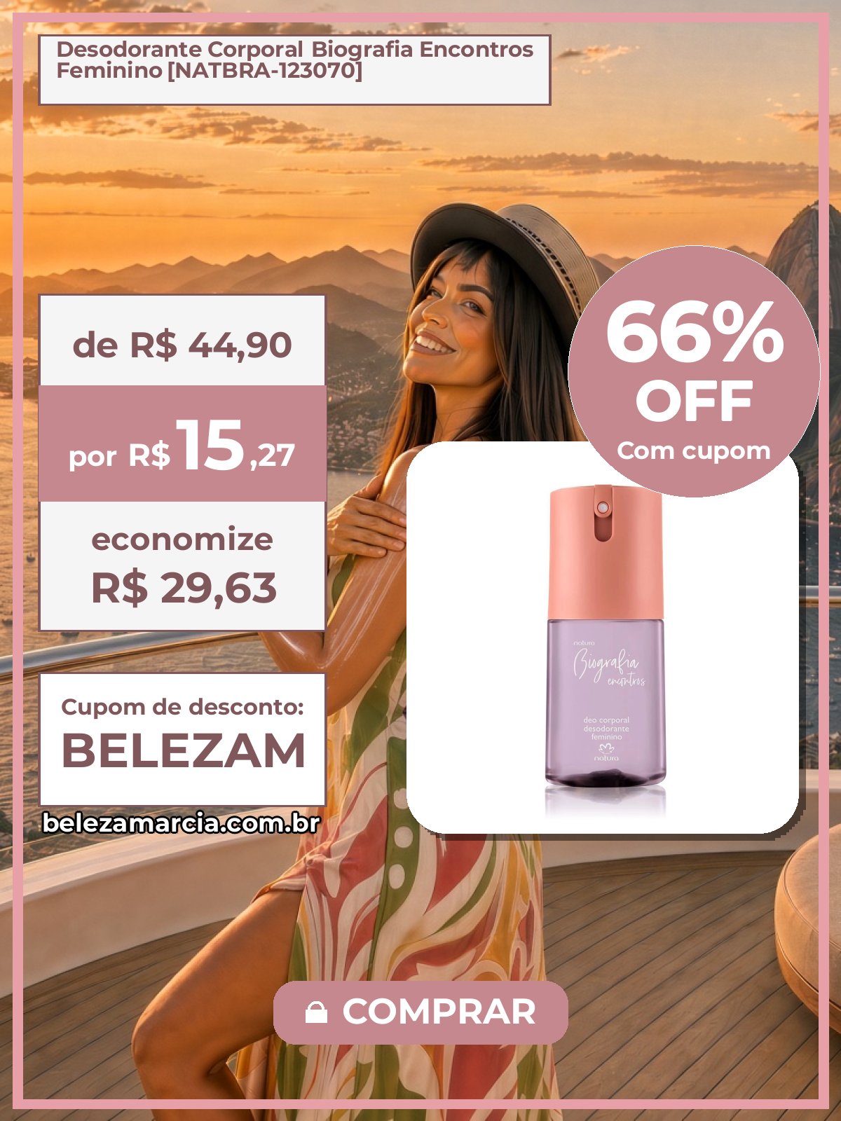 Desodorante Corporal Biografia Encontros Feminino [NATBRA-123070]