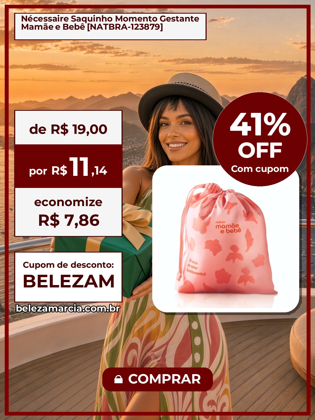 Nécessaire Saquinho Momento Gestante Mamãe e Bebê [NATBRA-123879]