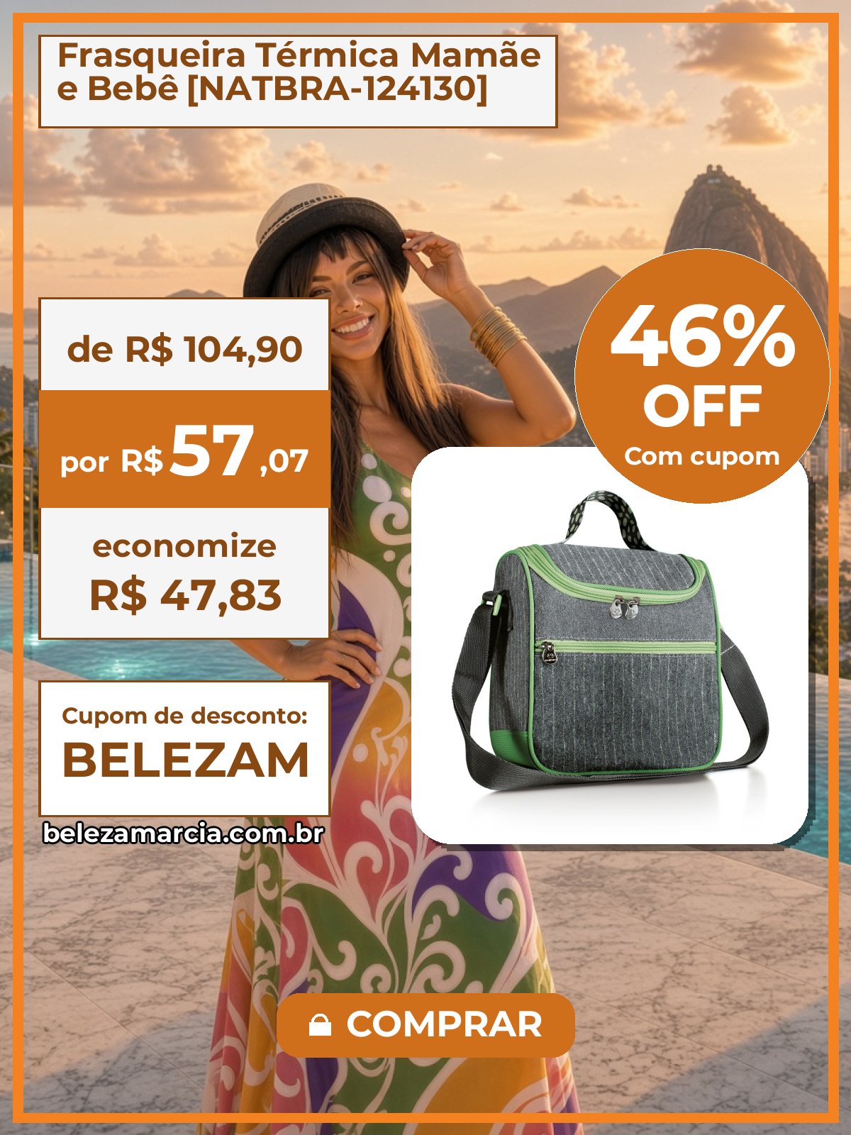 Frasqueira Térmica Mamãe e Bebê [NATBRA-124130]
