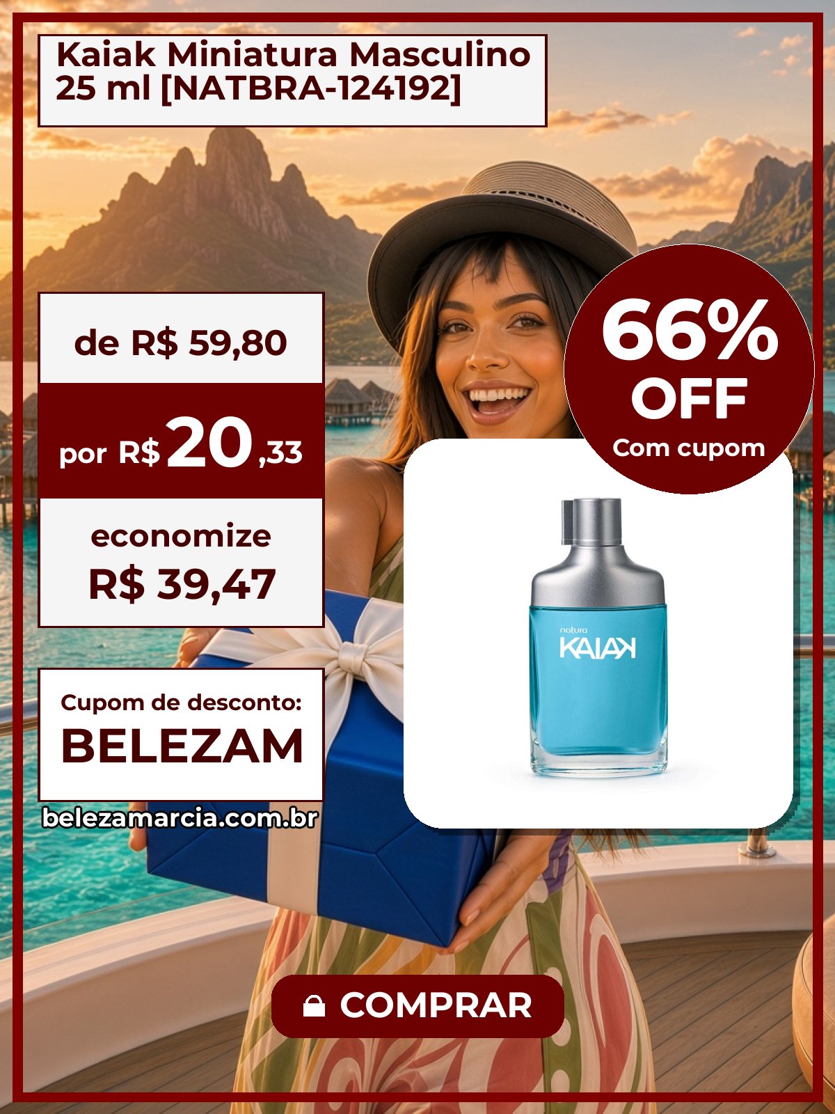 Kaiak Miniatura Masculino 25 ml [NATBRA-124192]