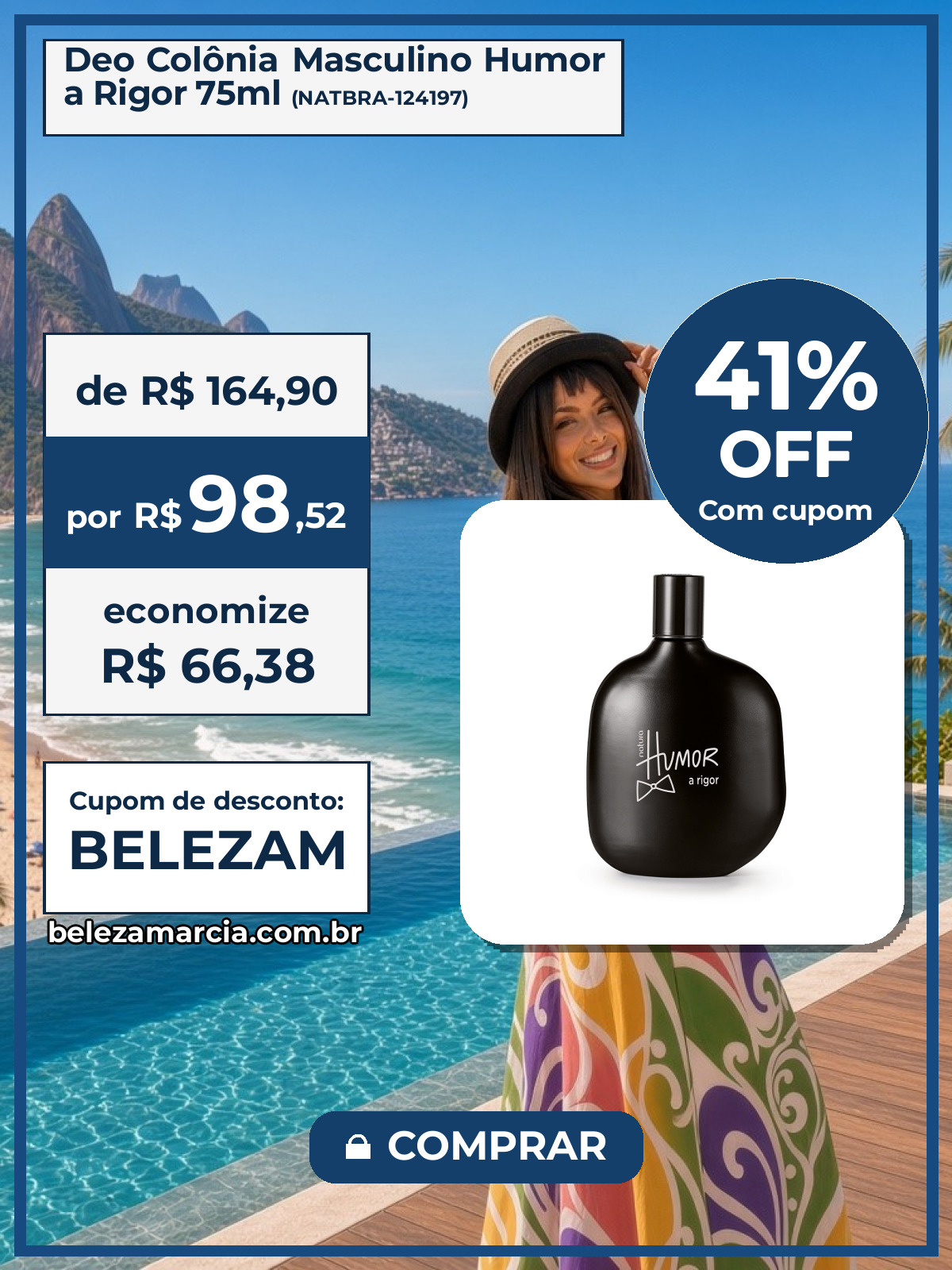 Deo Colônia Masculino Humor a Rigor 75ml