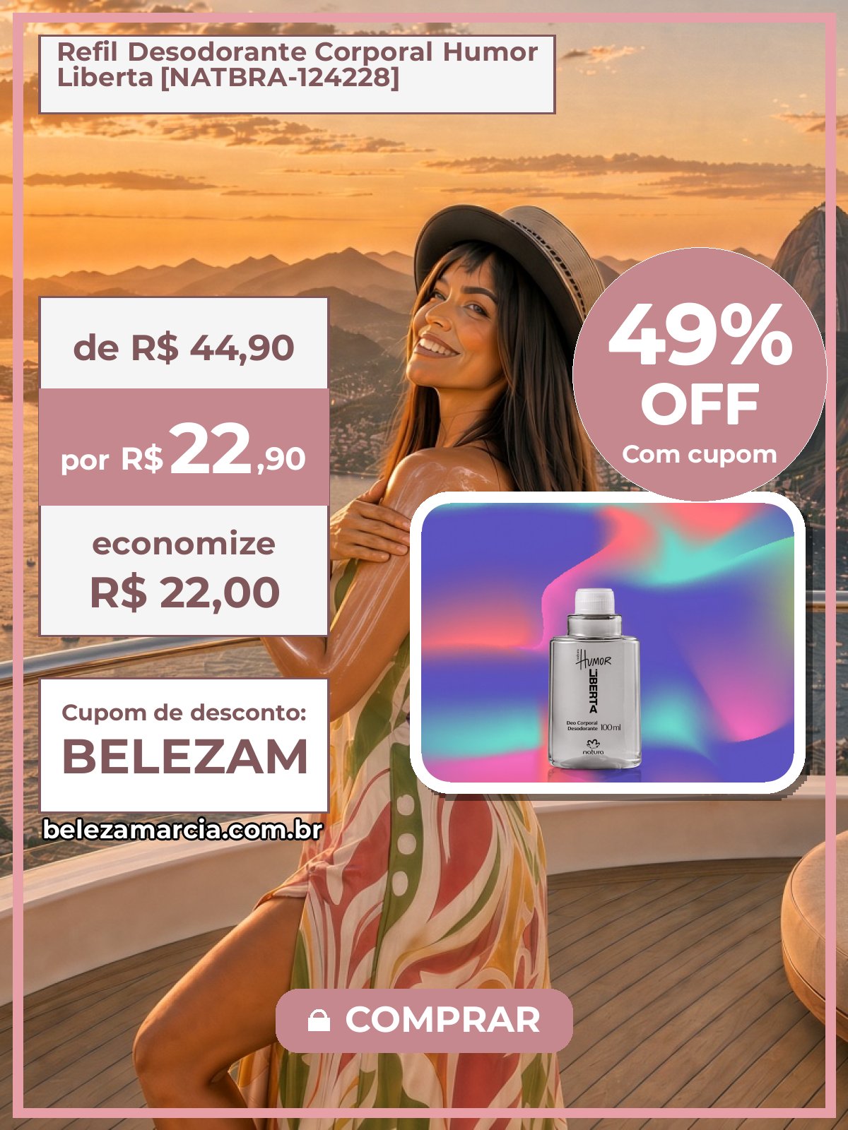 Refil Desodorante Corporal Humor Liberta [NATBRA-124228]