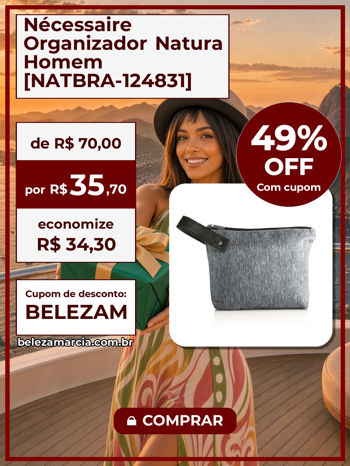 Nécessaire Organizador Natura Homem [NATBRA-124831]