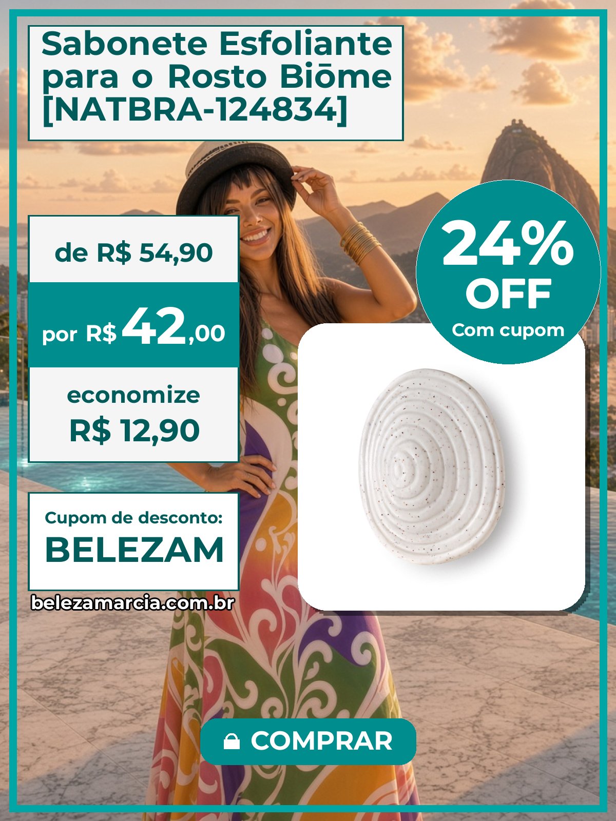 Sabonete Esfoliante para o Rosto Biōme [NATBRA-124834]