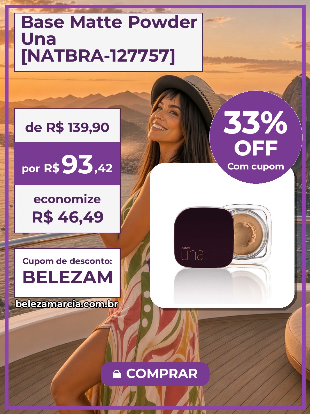 Base Matte Powder Una [NATBRA-127757]