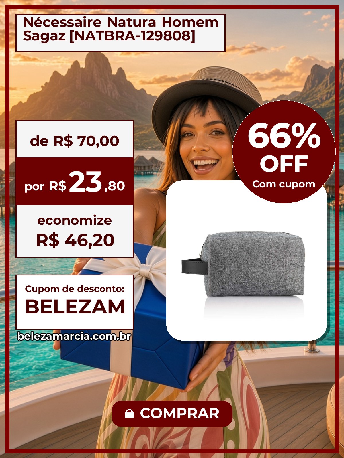 Nécessaire Natura Homem Sagaz [NATBRA-129808]