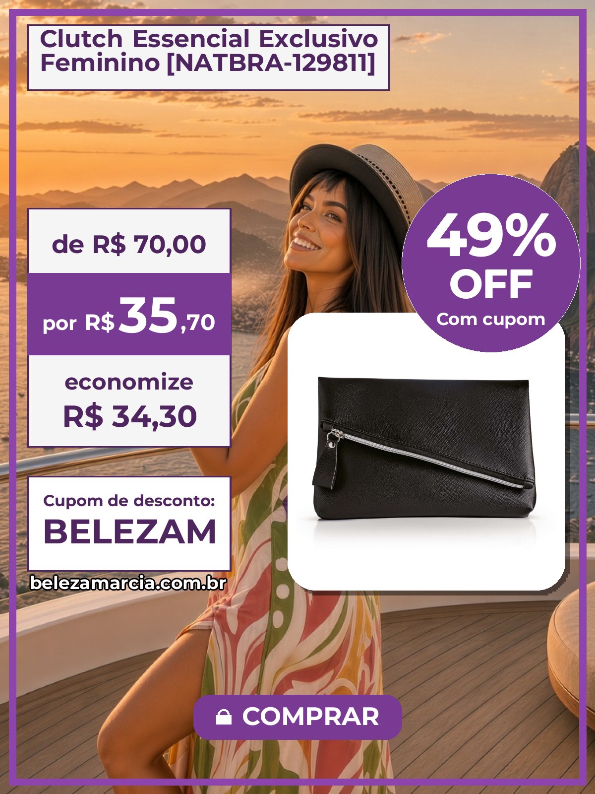 Clutch Essencial Exclusivo Feminino [NATBRA-129811]