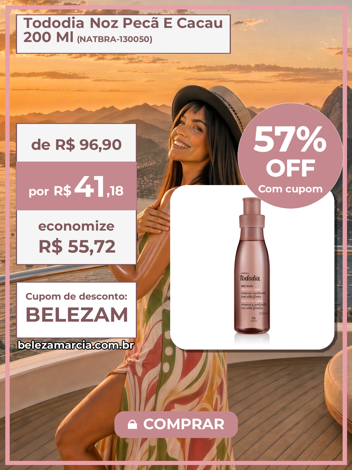 Tododia Noz Pecã E Cacau 200 Ml