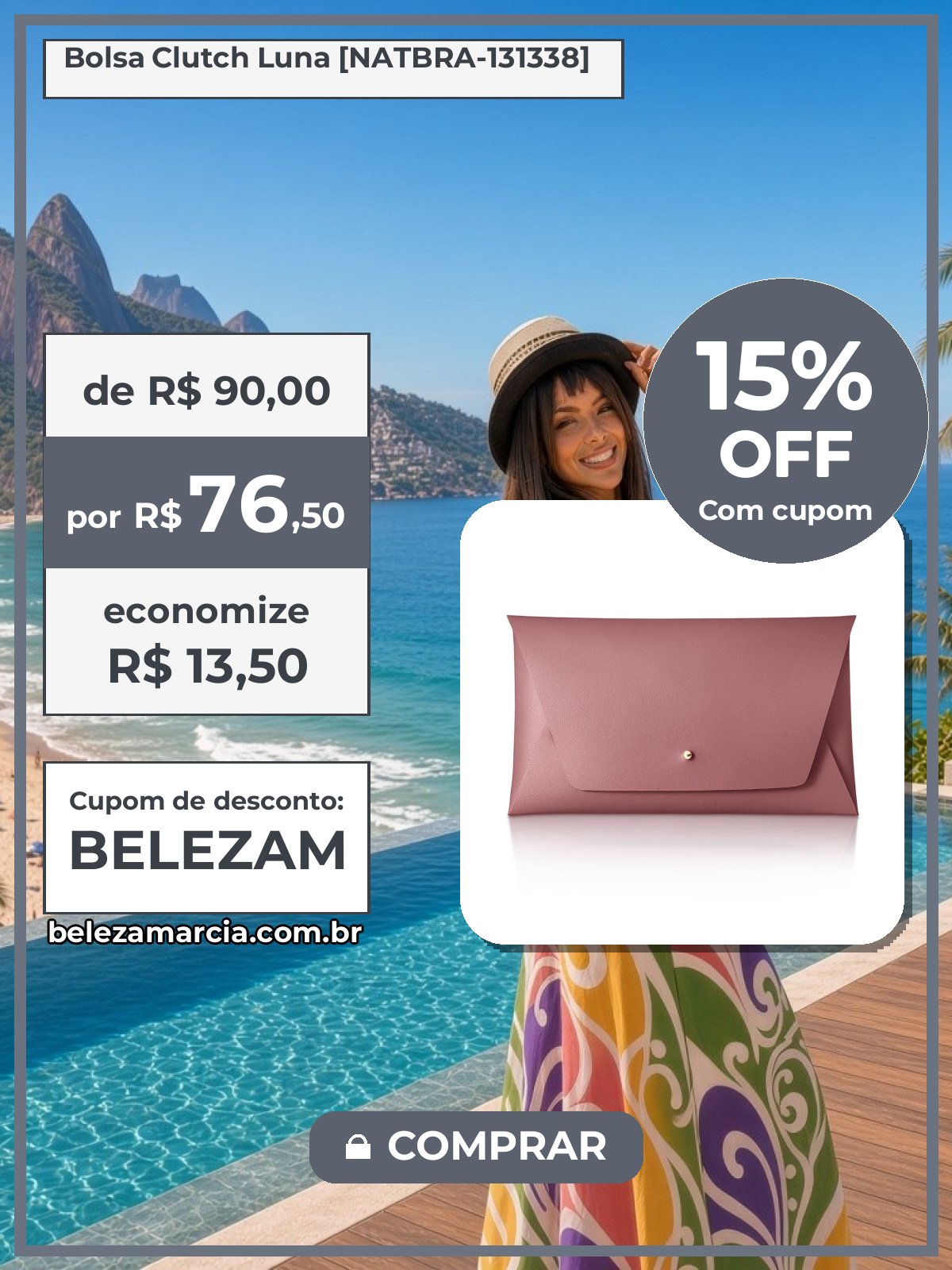 Bolsa Clutch Luna [NATBRA-131338]