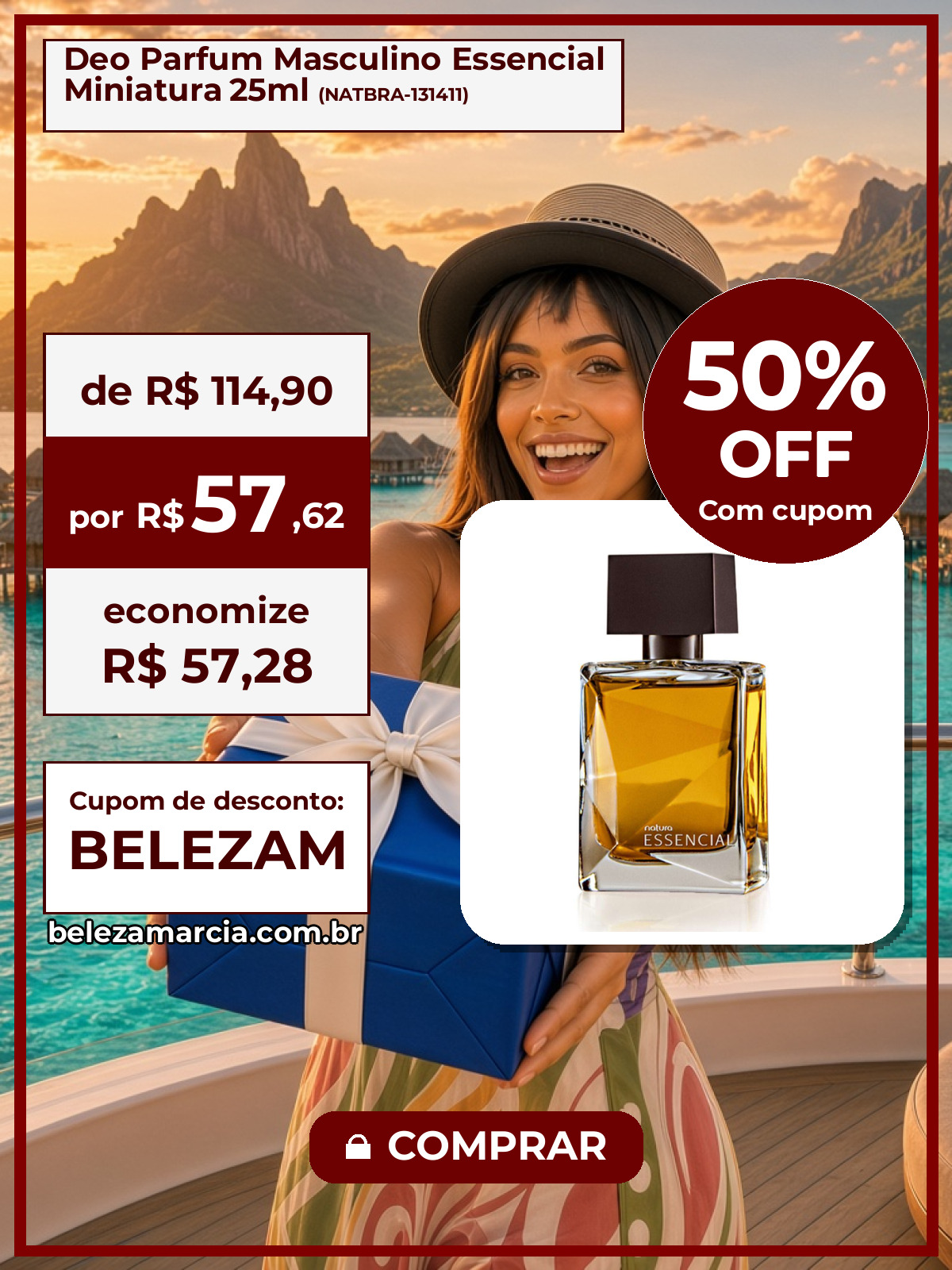 Deo Parfum Masculino Essencial Miniatura 25ml