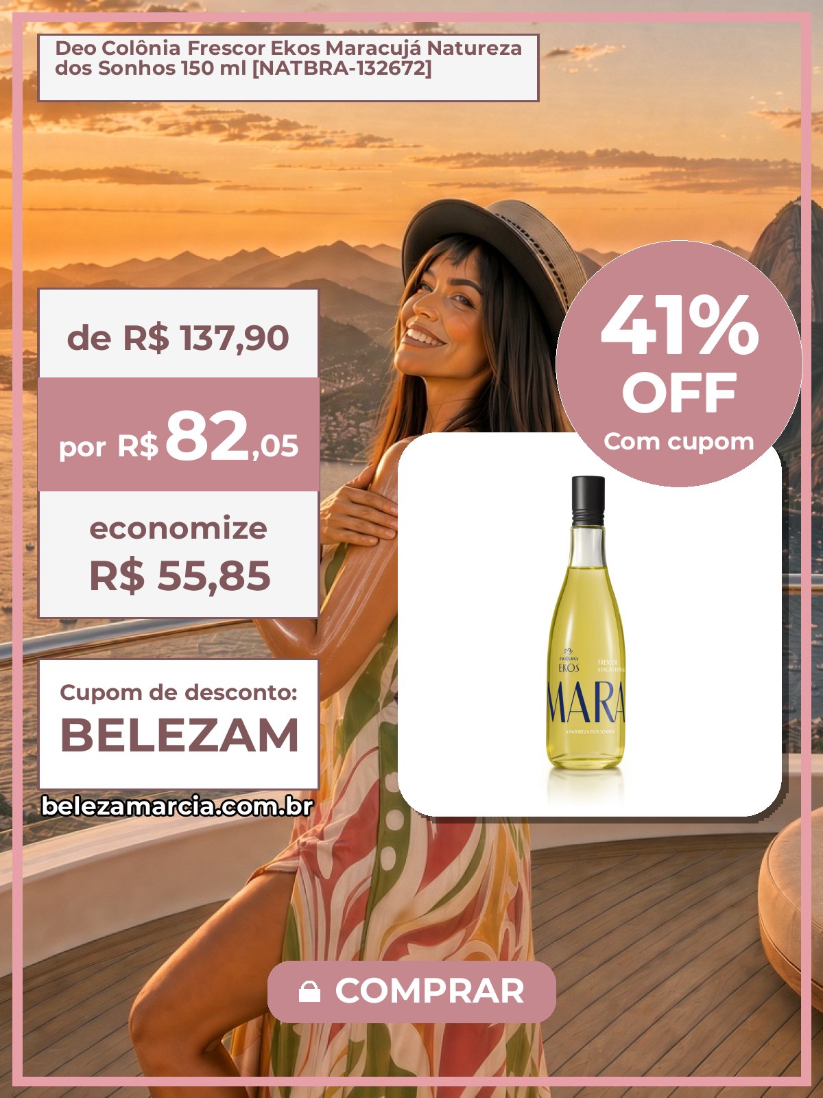 Deo Colônia Frescor Ekos Maracujá Natureza dos Sonhos 150 ml [NATBRA-132672]