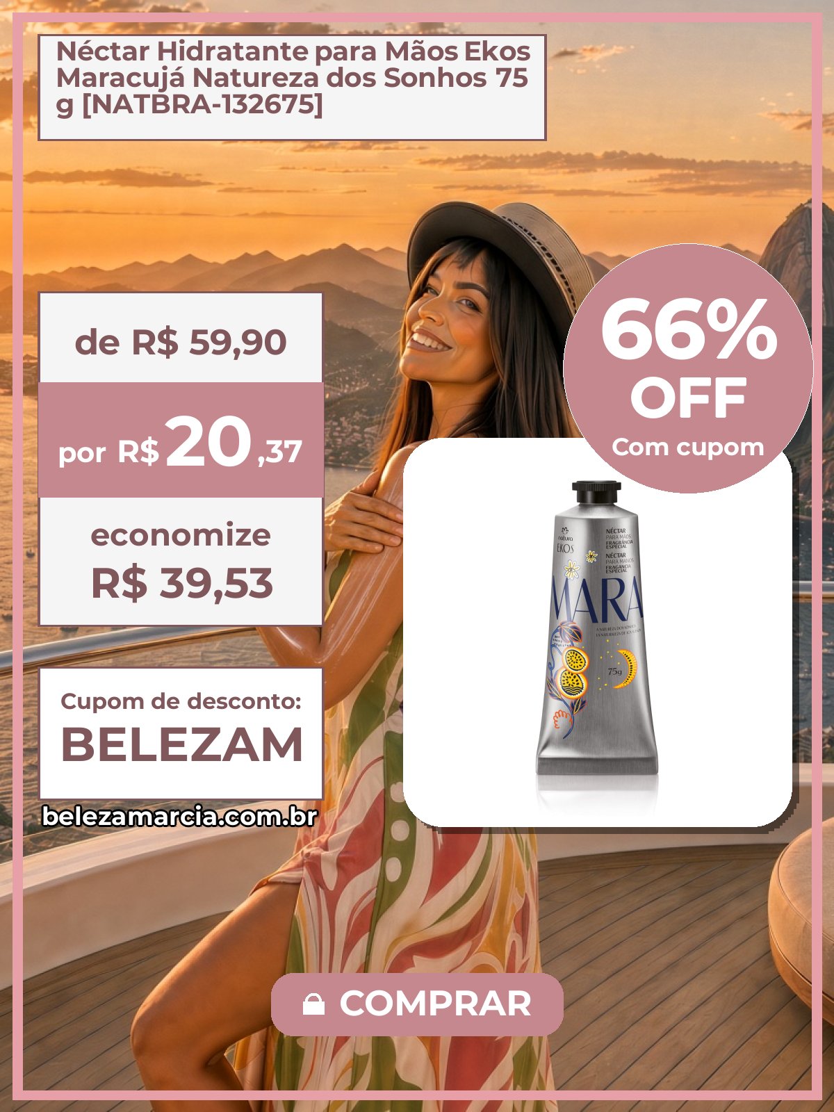 Néctar Hidratante para Mãos Ekos Maracujá Natureza dos Sonhos 75 g [NATBRA-132675]