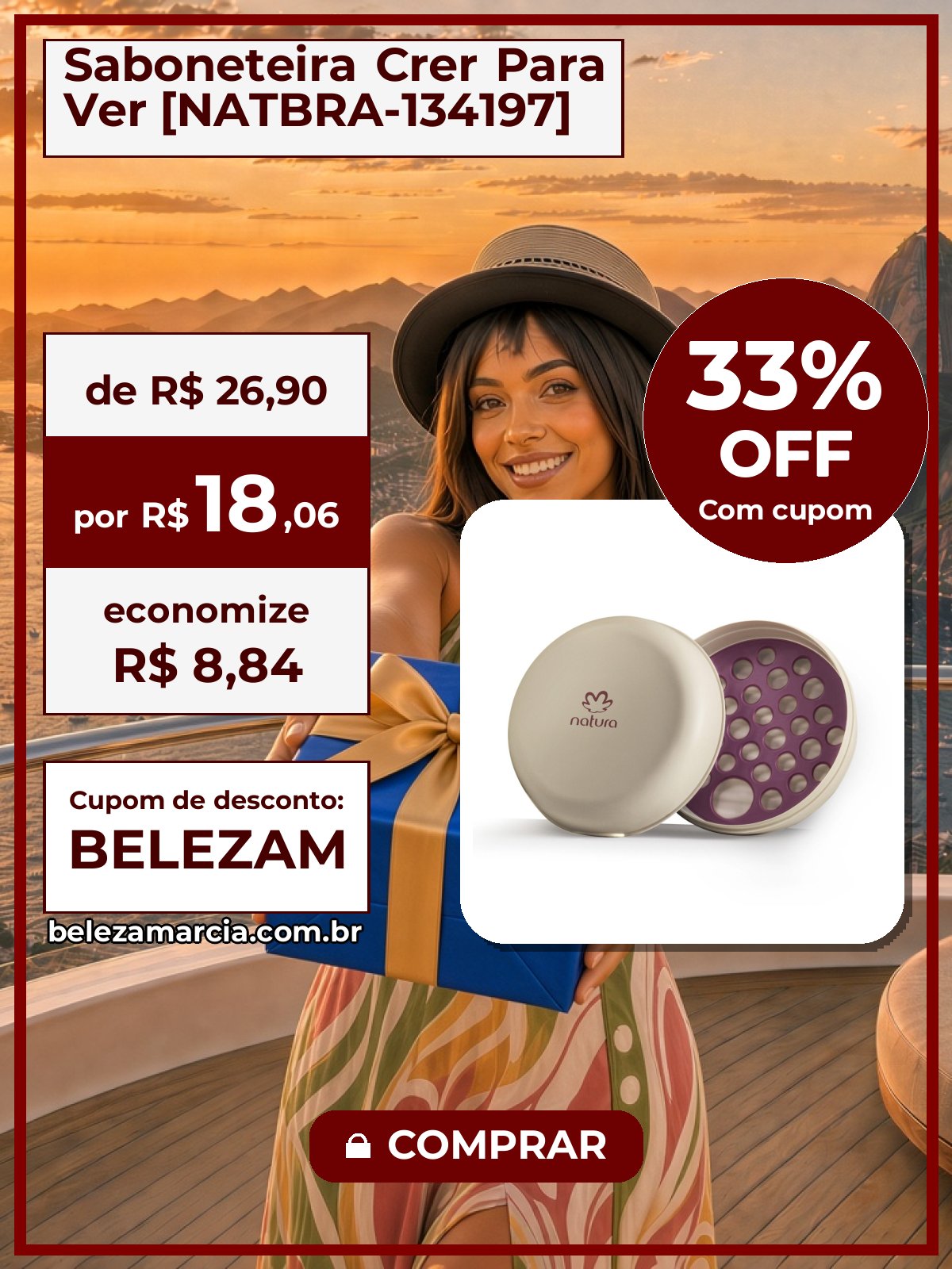 Saboneteira Crer Para Ver [NATBRA-134197]