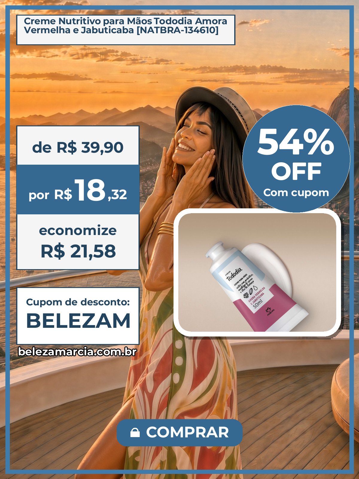 Creme Nutritivo para Mãos Tododia Amora Vermelha e Jabuticaba [NATBRA-134610]