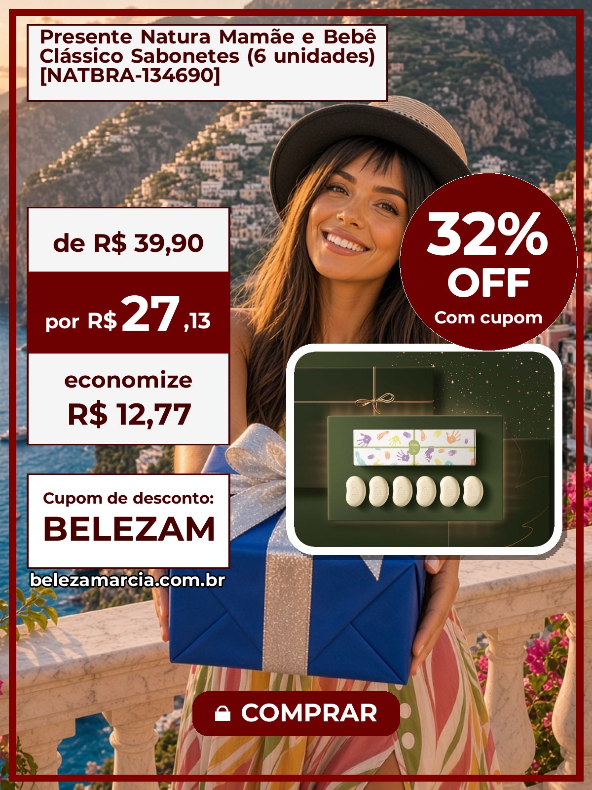 Presente Natura Mamãe e Bebê Clássico Sabonetes (6 unidades) [NATBRA-134690]