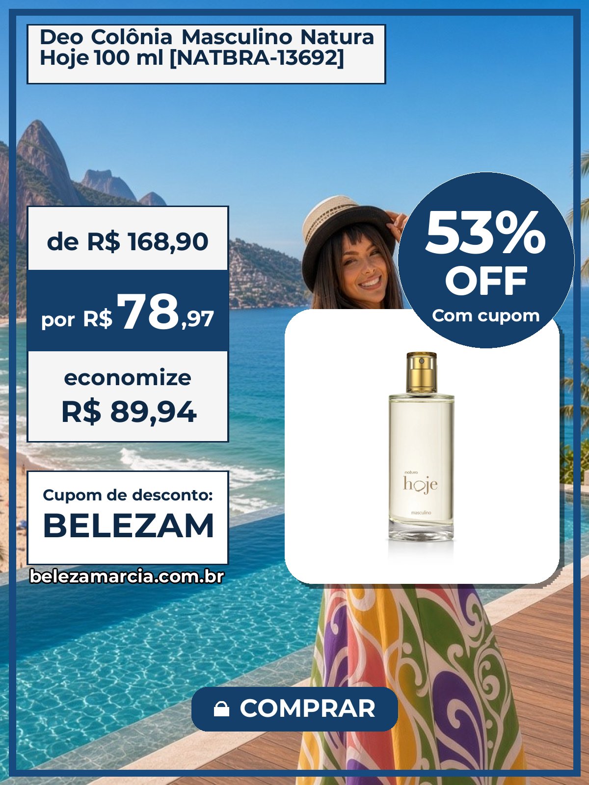 Deo Colônia Masculino Natura Hoje 100 ml [NATBRA-13692]