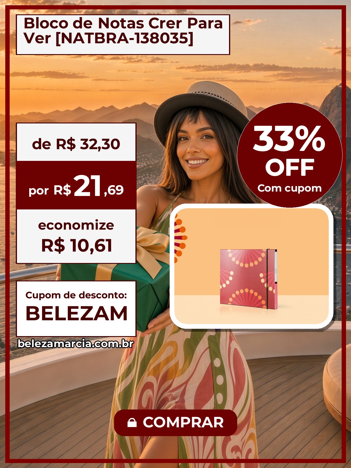 Bloco de Notas Crer Para Ver [NATBRA-138035]