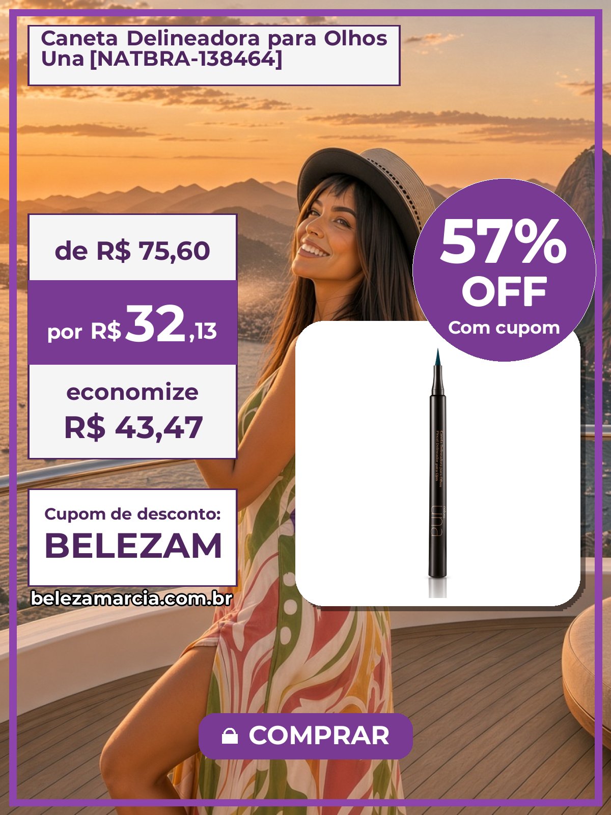 Caneta Delineadora para Olhos Una [NATBRA-138464]