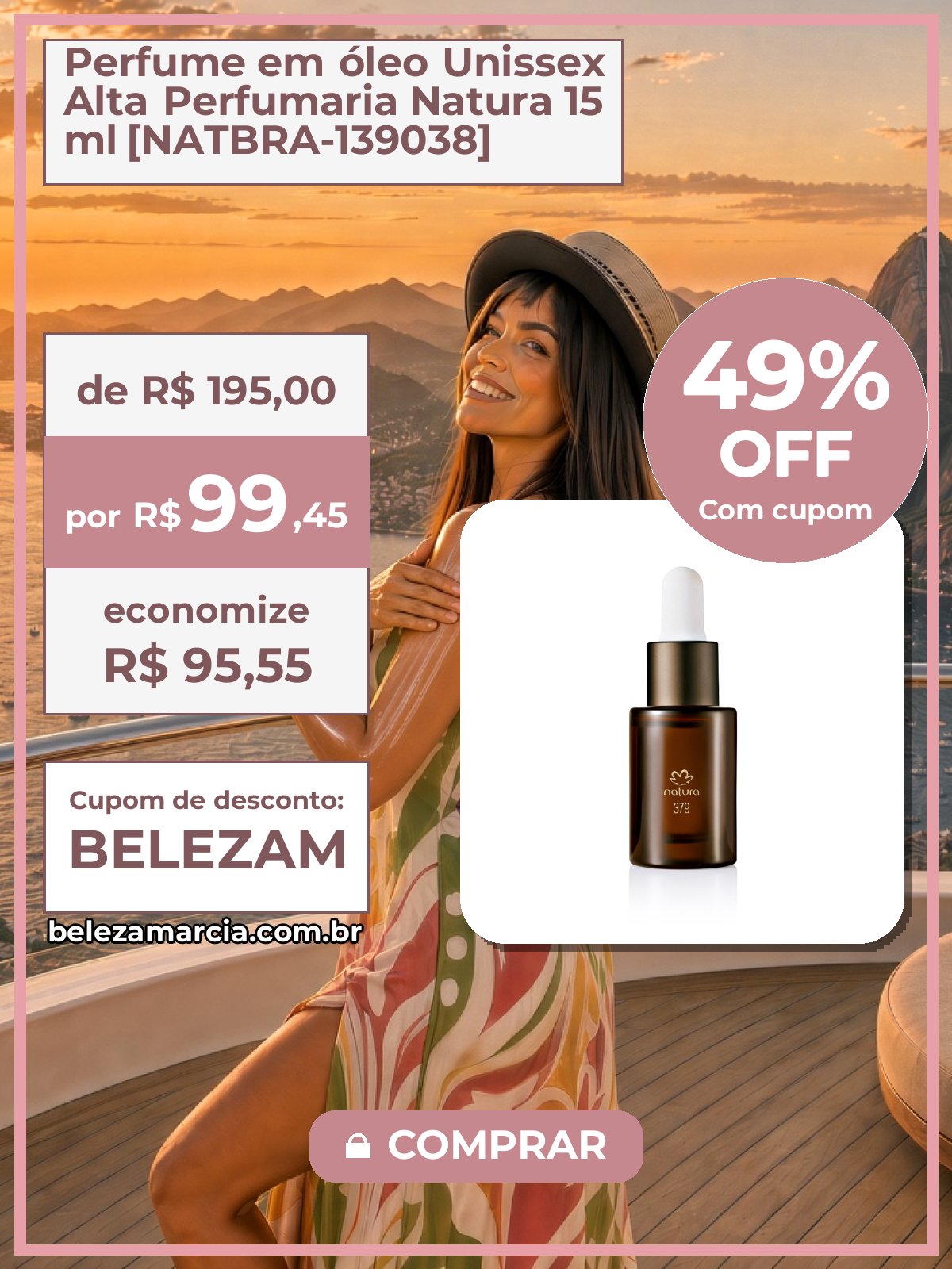 Perfume em óleo Unissex Alta Perfumaria Natura 15 ml [NATBRA-139038]