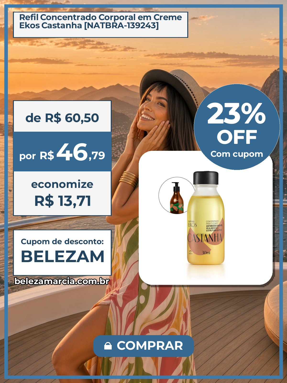 Refil Concentrado Corporal em Creme Ekos Castanha [NATBRA-139243]