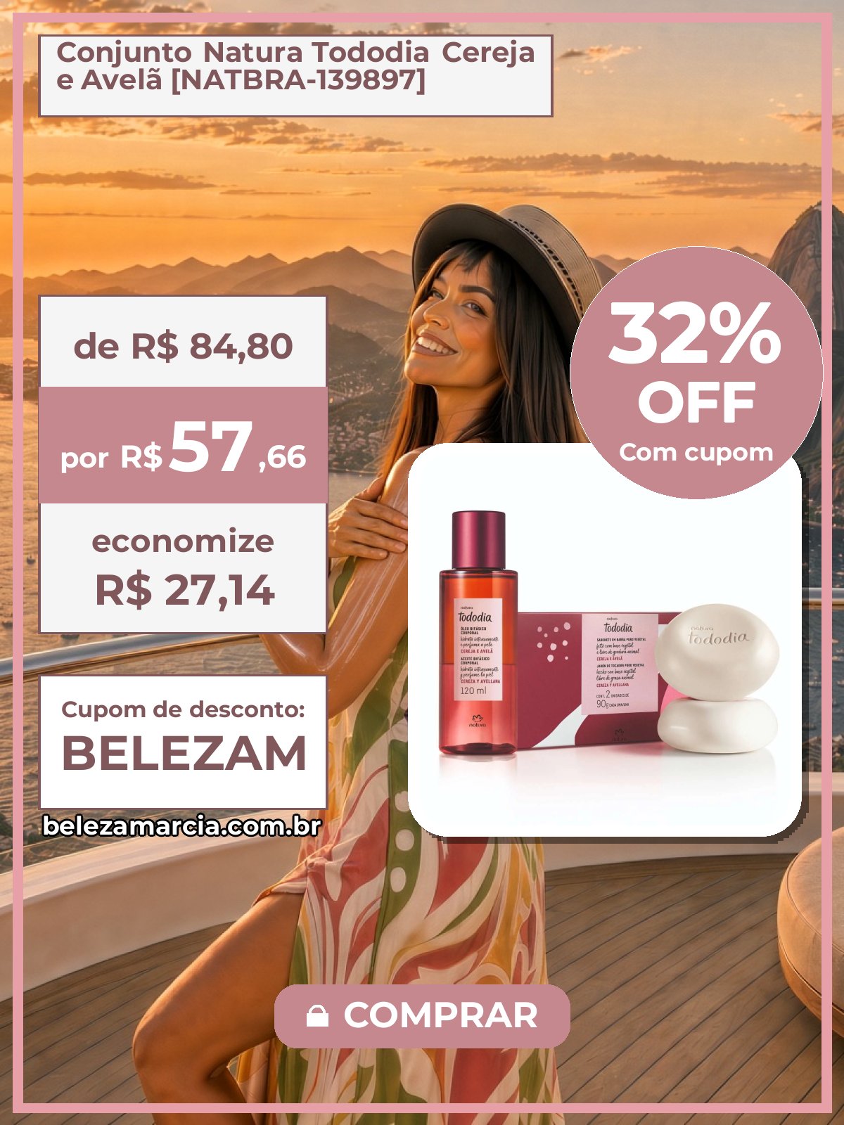 Conjunto Natura Tododia Cereja e Avelã [NATBRA-139897]
