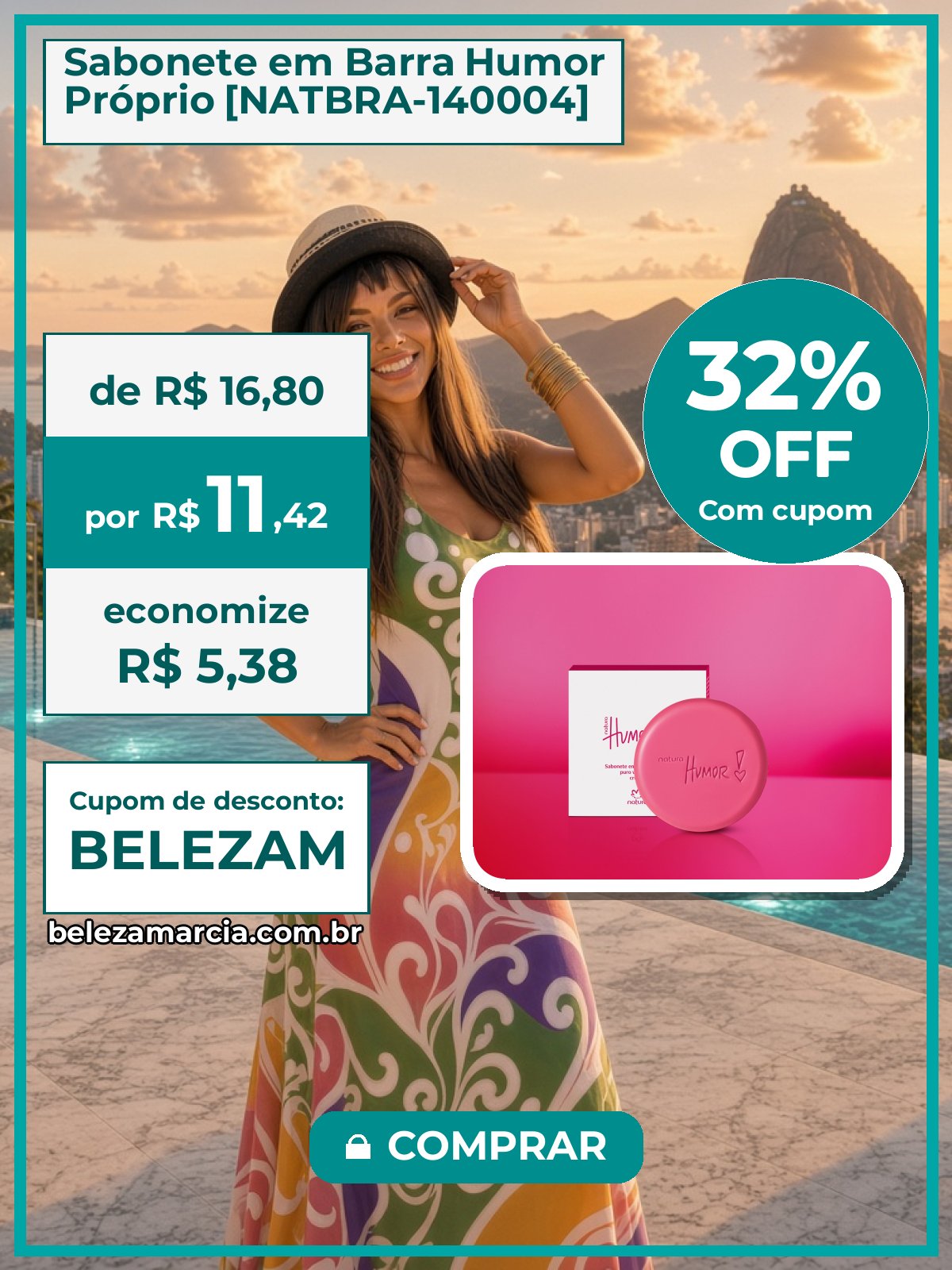 Sabonete em Barra Humor Próprio [NATBRA-140004]