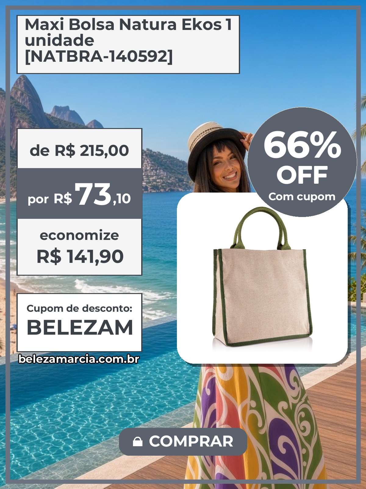 Maxi Bolsa Natura Ekos 1 unidade [NATBRA-140592]