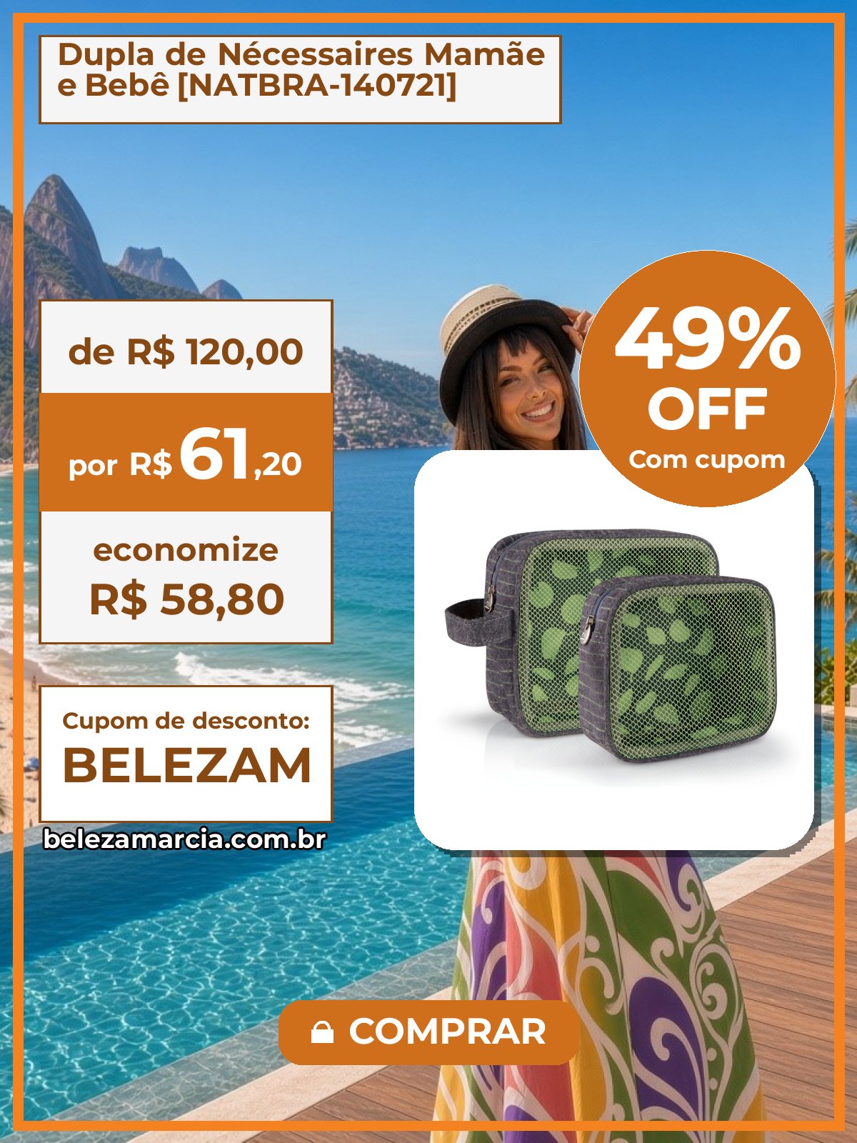 Dupla de Nécessaires Mamãe e Bebê [NATBRA-140721]