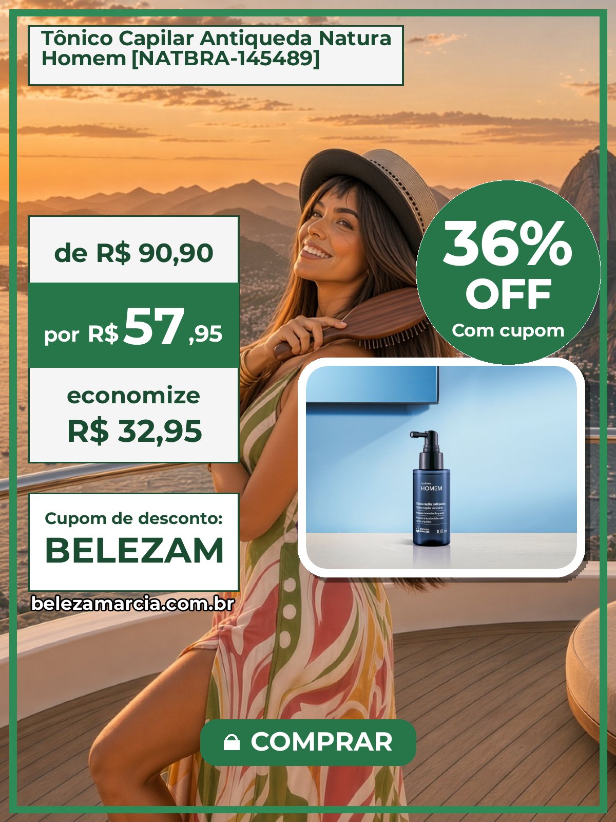 Tônico Capilar Antiqueda Natura Homem [NATBRA-145489]