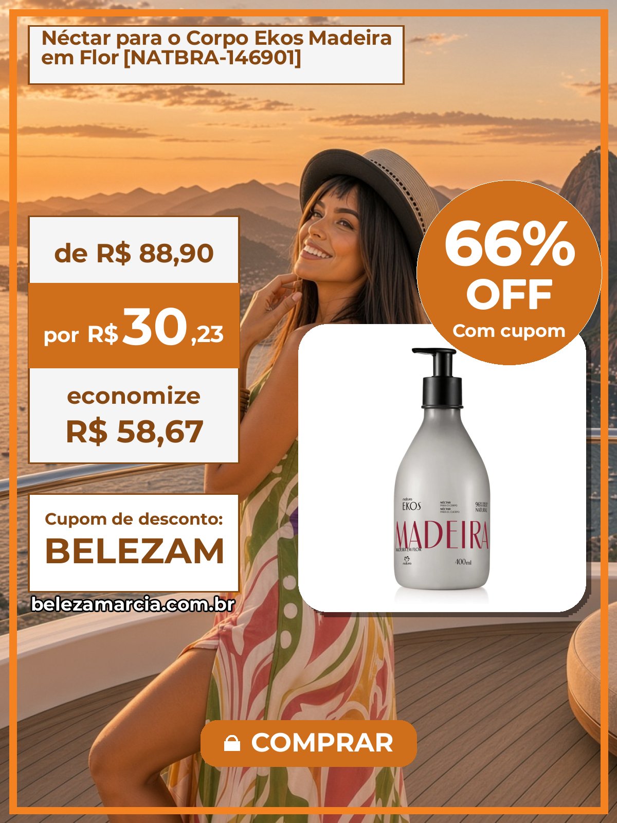 Néctar para o Corpo Ekos Madeira em Flor [NATBRA-146901]