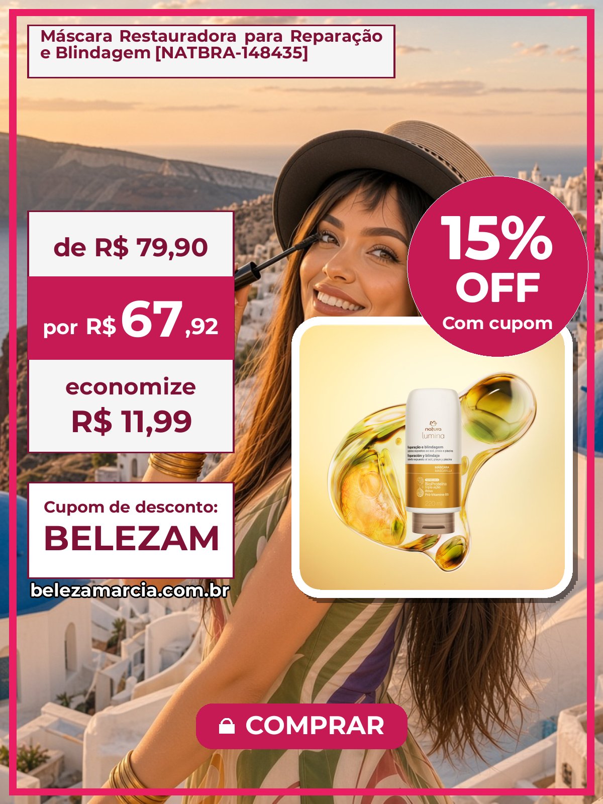 Máscara Restauradora para Reparação e Blindagem [NATBRA-148435]