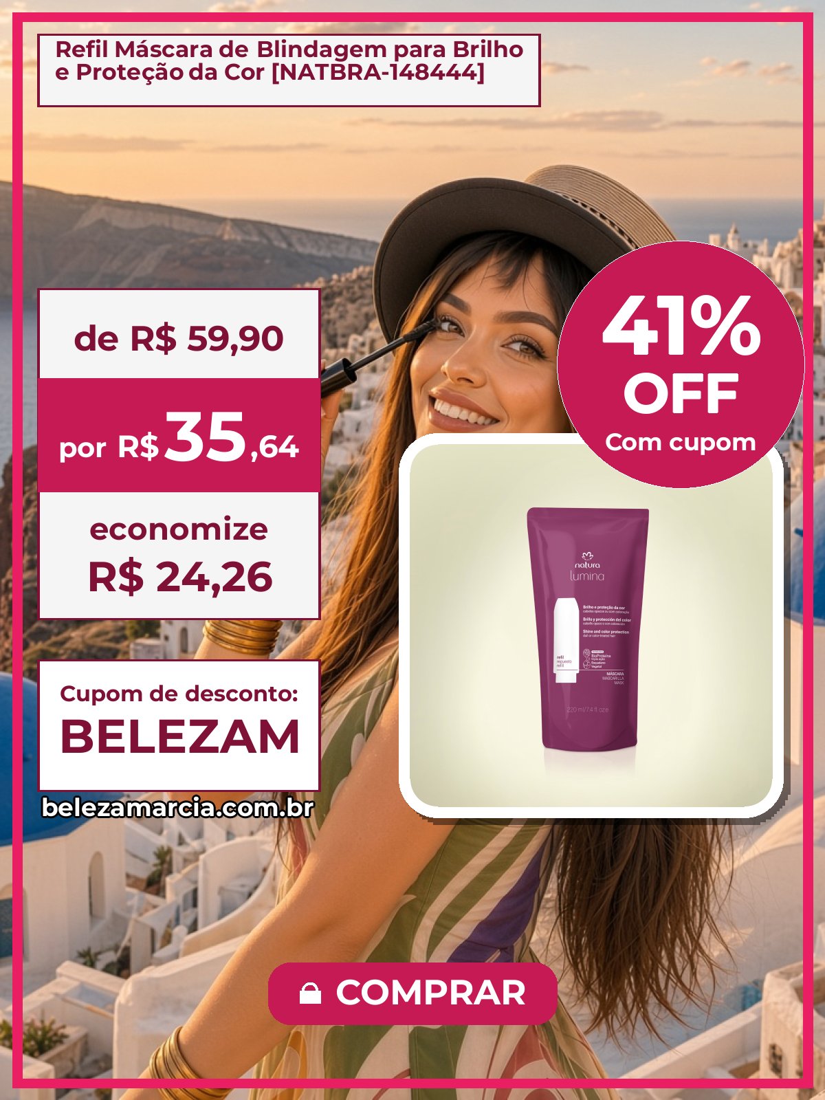 Refil Máscara de Blindagem para Brilho e Proteção da Cor [NATBRA-148444]