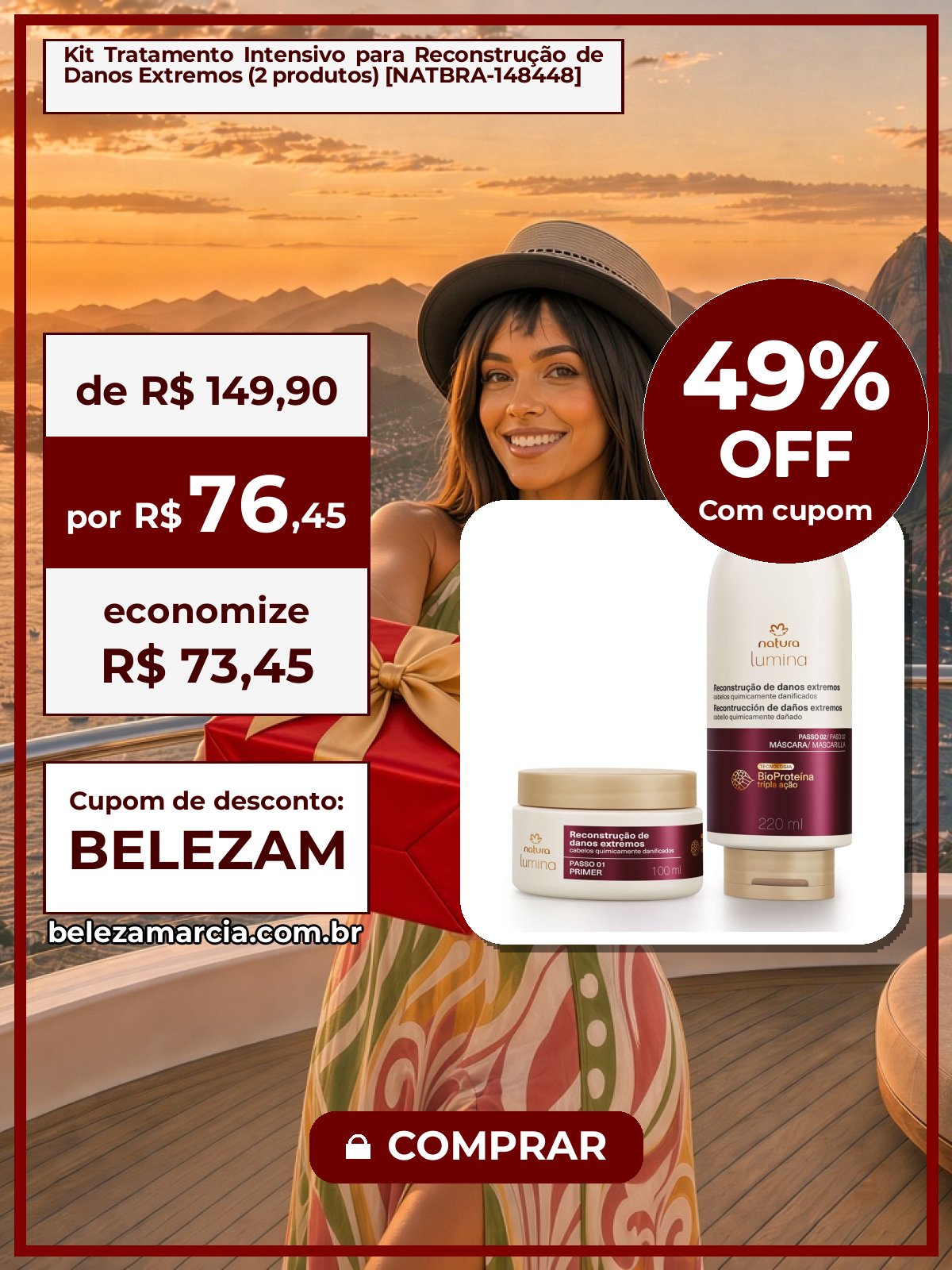 Kit Tratamento Intensivo para Reconstrução de Danos Extremos (2 produtos) [NATBRA-148448]