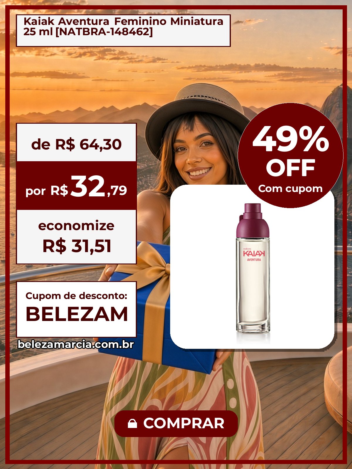 Kaiak Aventura Feminino Miniatura 25 ml [NATBRA-148462]
