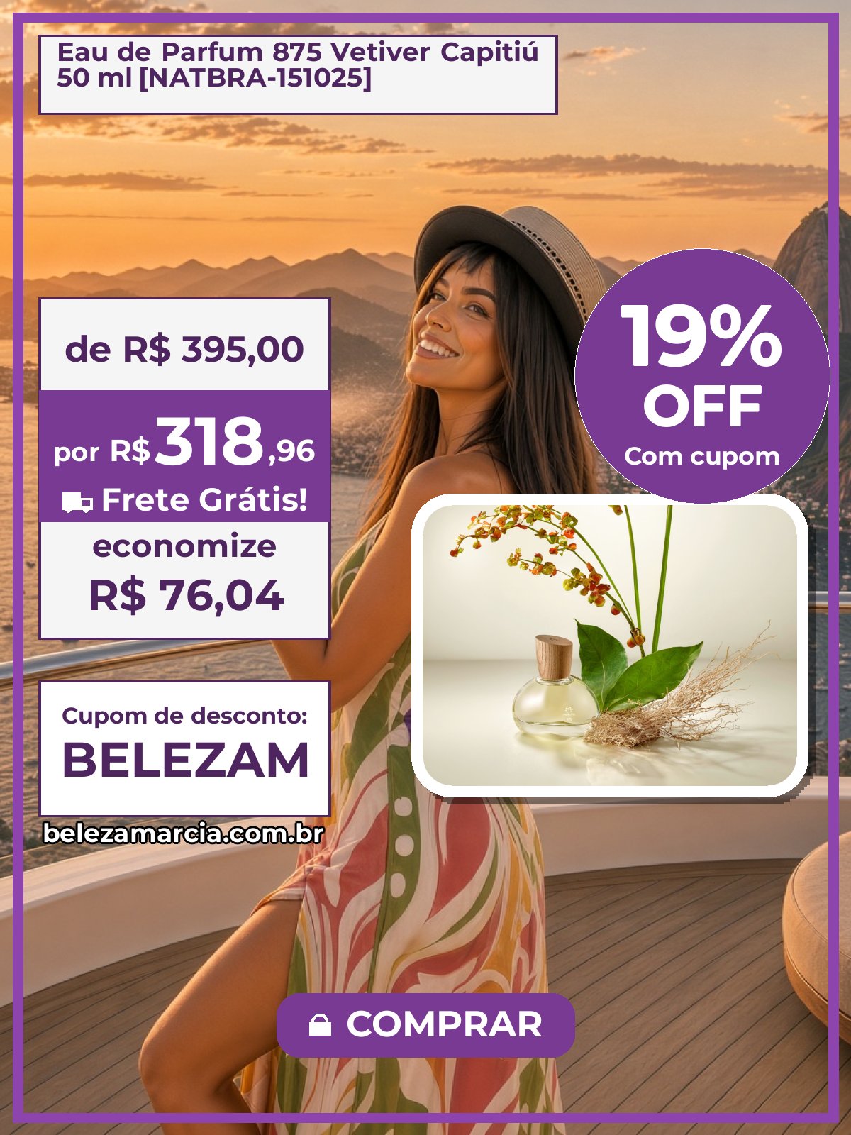 Eau de Parfum 875 Vetiver Capitiú 50 ml [NATBRA-151025]
