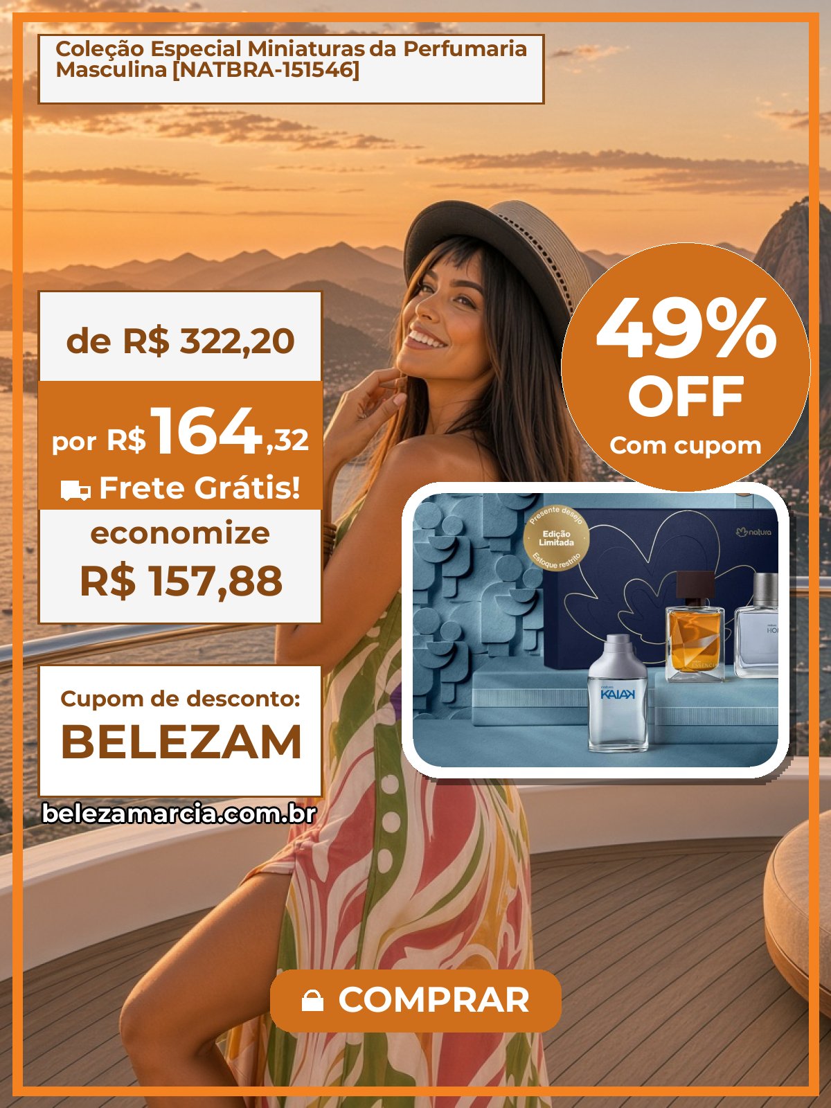 Coleção Especial Miniaturas da Perfumaria Masculina [NATBRA-151546]