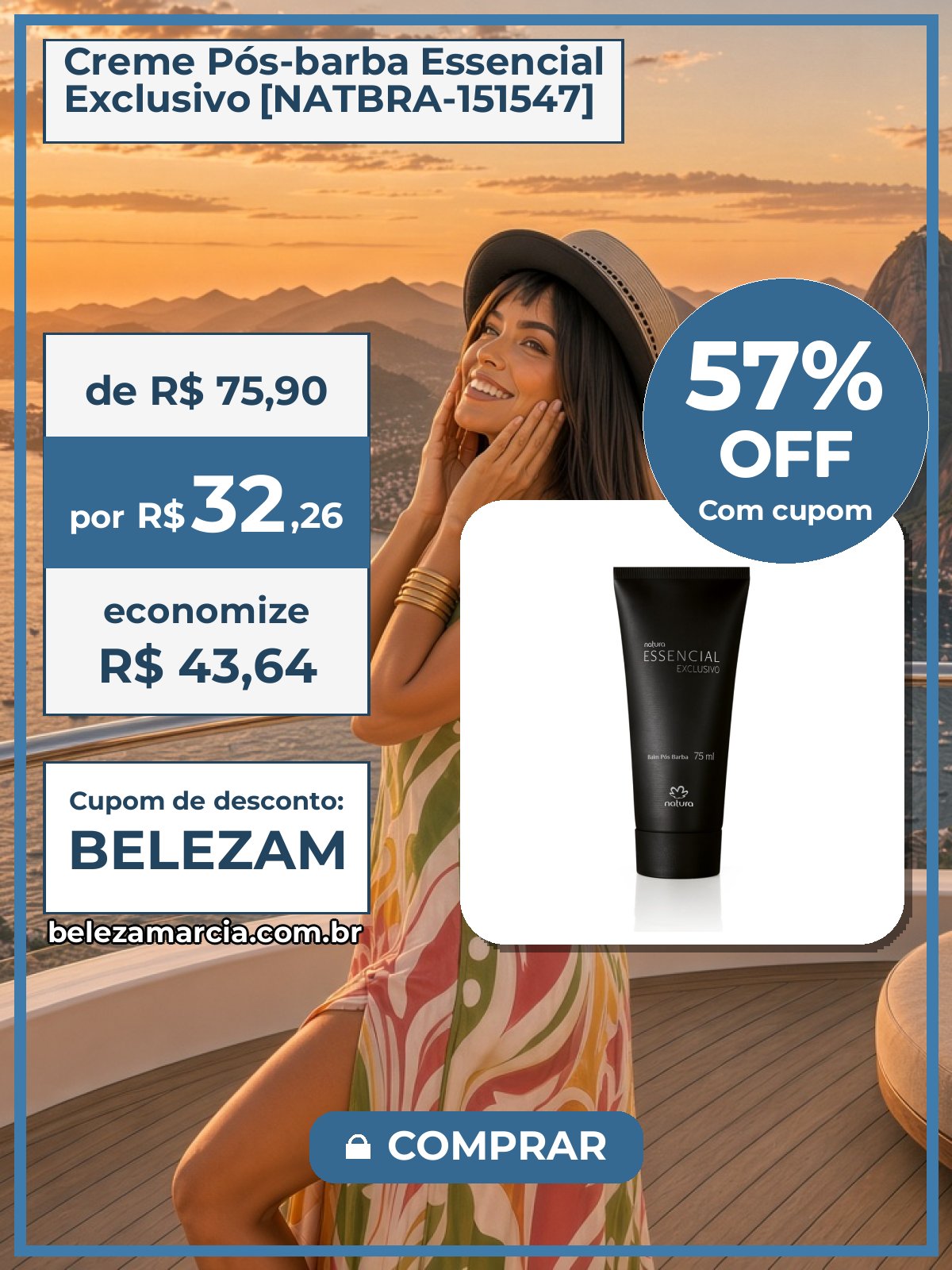 Creme Pós-barba Essencial Exclusivo [NATBRA-151547]