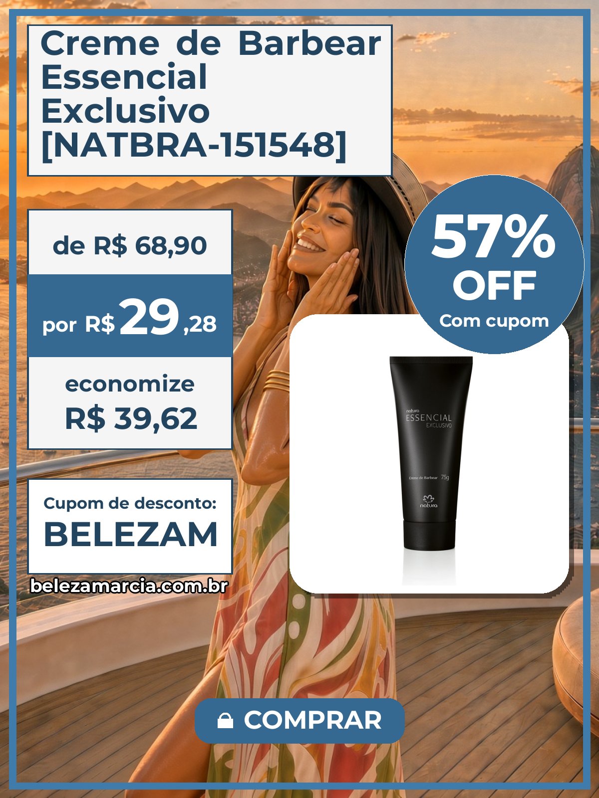 Creme de Barbear Essencial Exclusivo [NATBRA-151548]