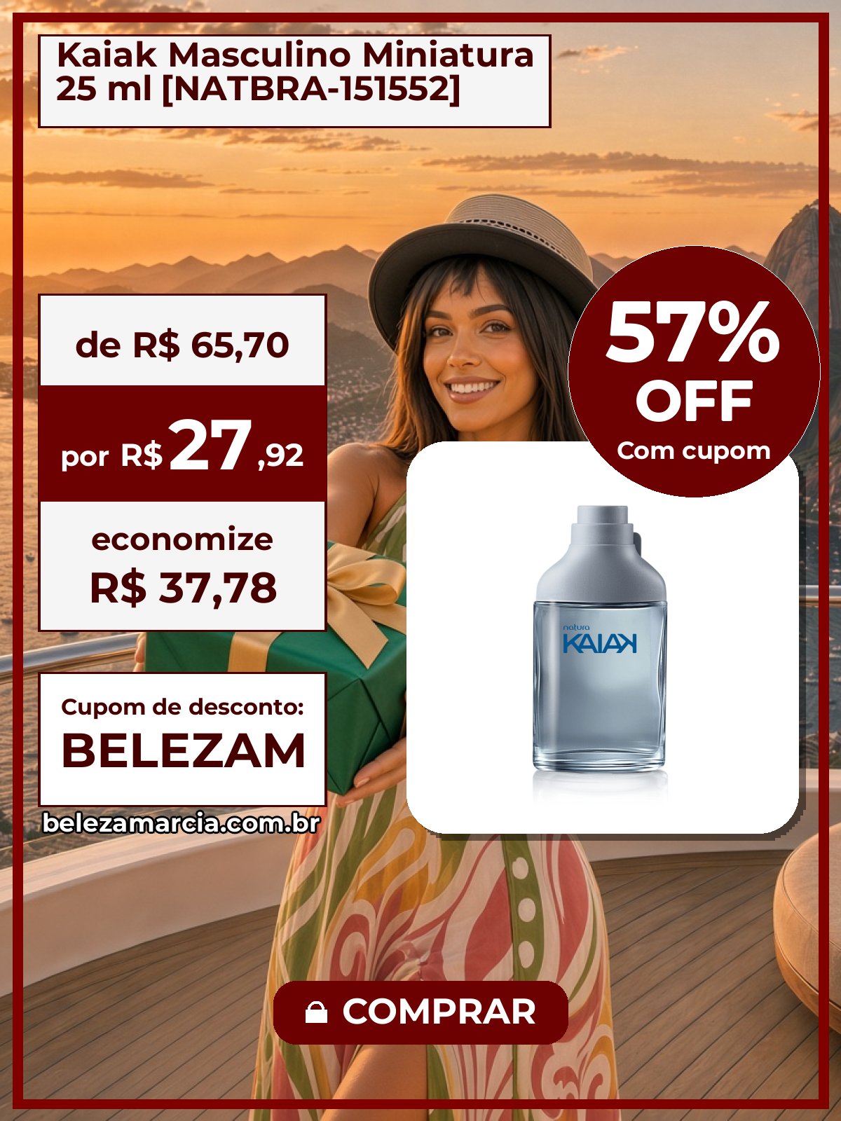 Kaiak Masculino Miniatura 25 ml [NATBRA-151552]